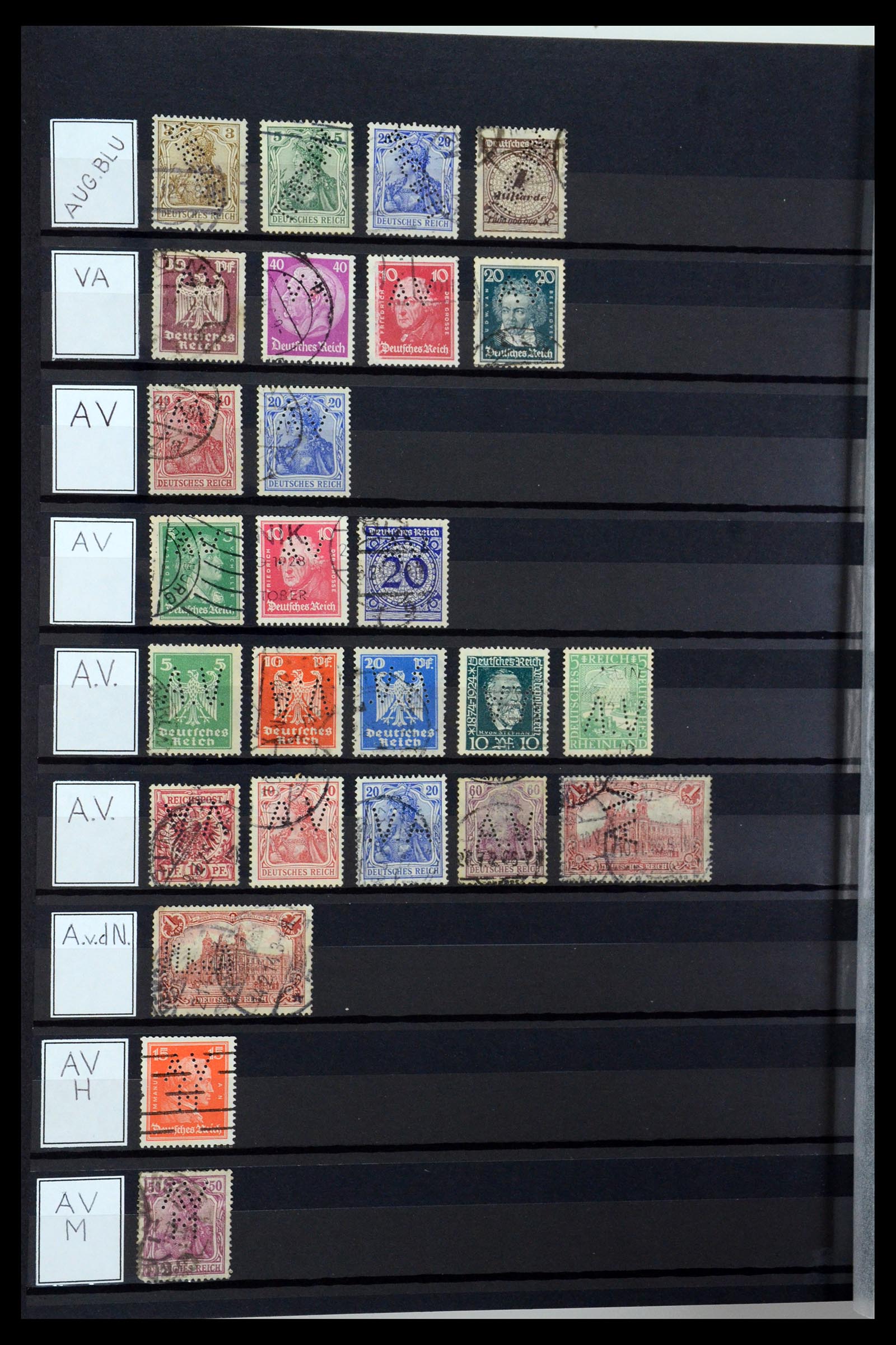 36405 028 - Postzegelverzameling 36405 Duitse Rijk perfins 1880-1945.
