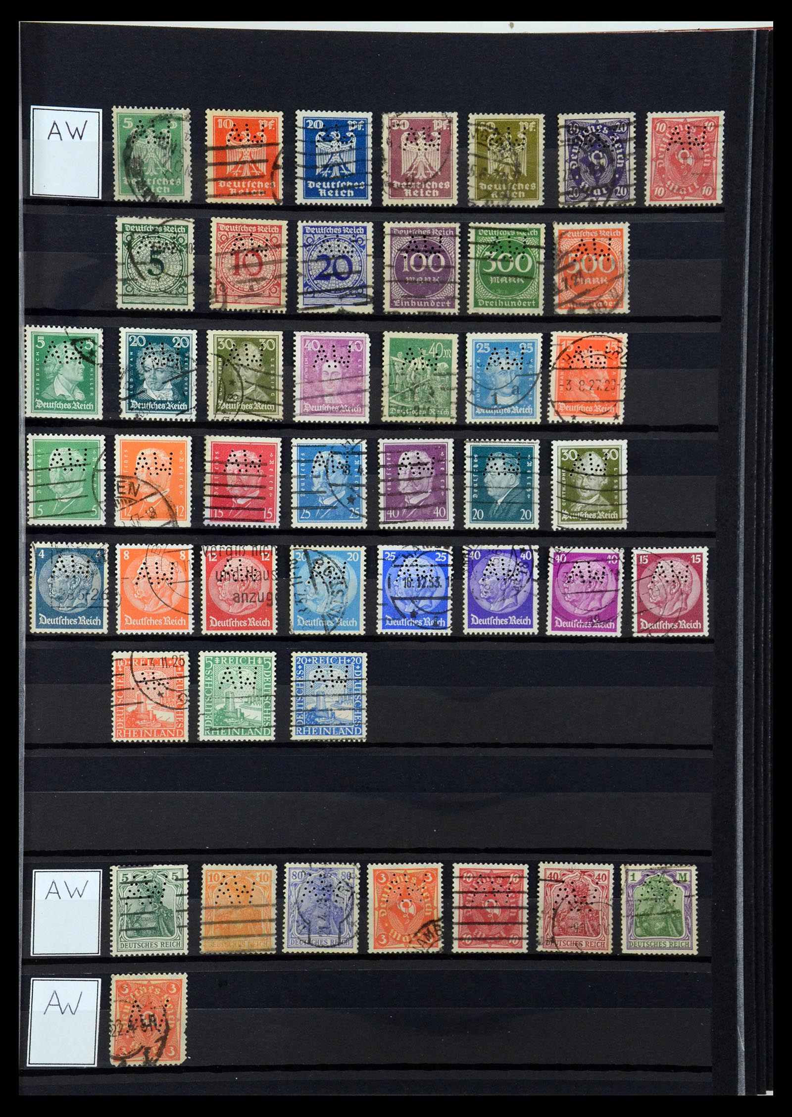 36405 029 - Postzegelverzameling 36405 Duitse Rijk perfins 1880-1945.