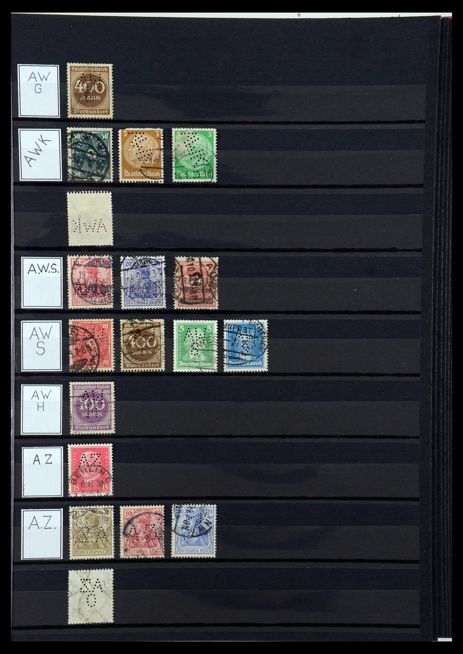 36405 031 - Postzegelverzameling 36405 Duitse Rijk perfins 1880-1945.