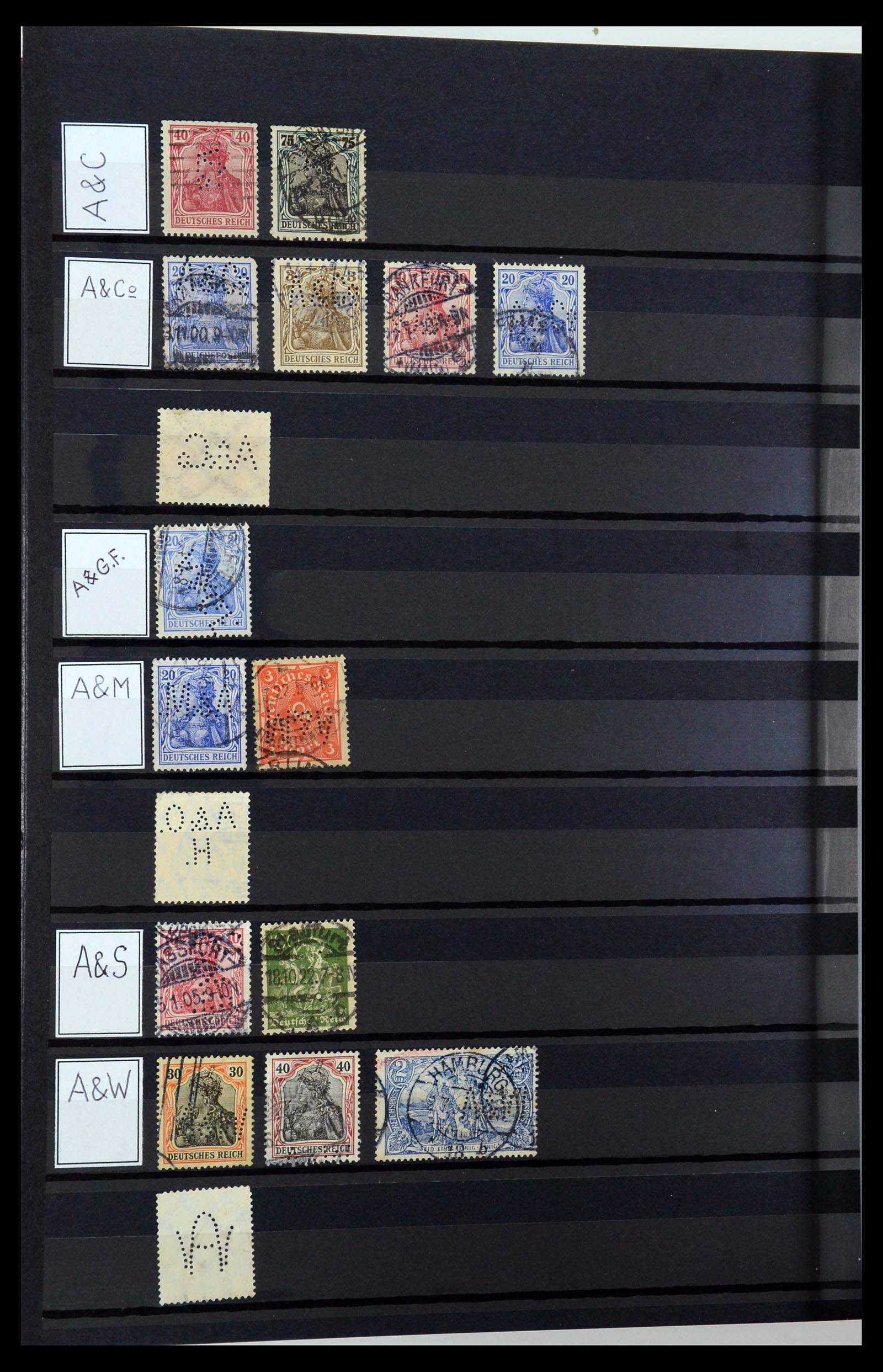 36405 032 - Postzegelverzameling 36405 Duitse Rijk perfins 1880-1945.