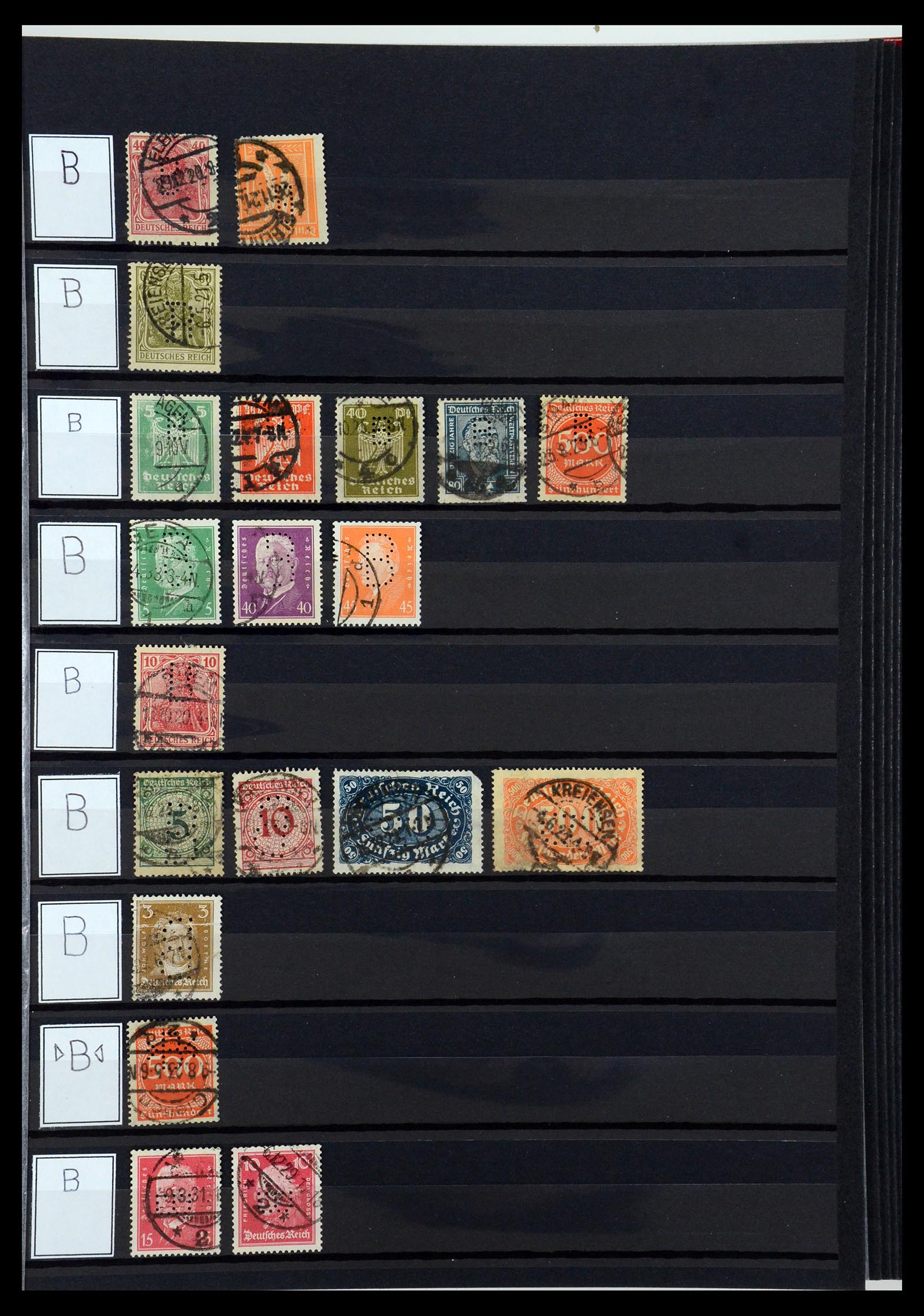36405 033 - Postzegelverzameling 36405 Duitse Rijk perfins 1880-1945.