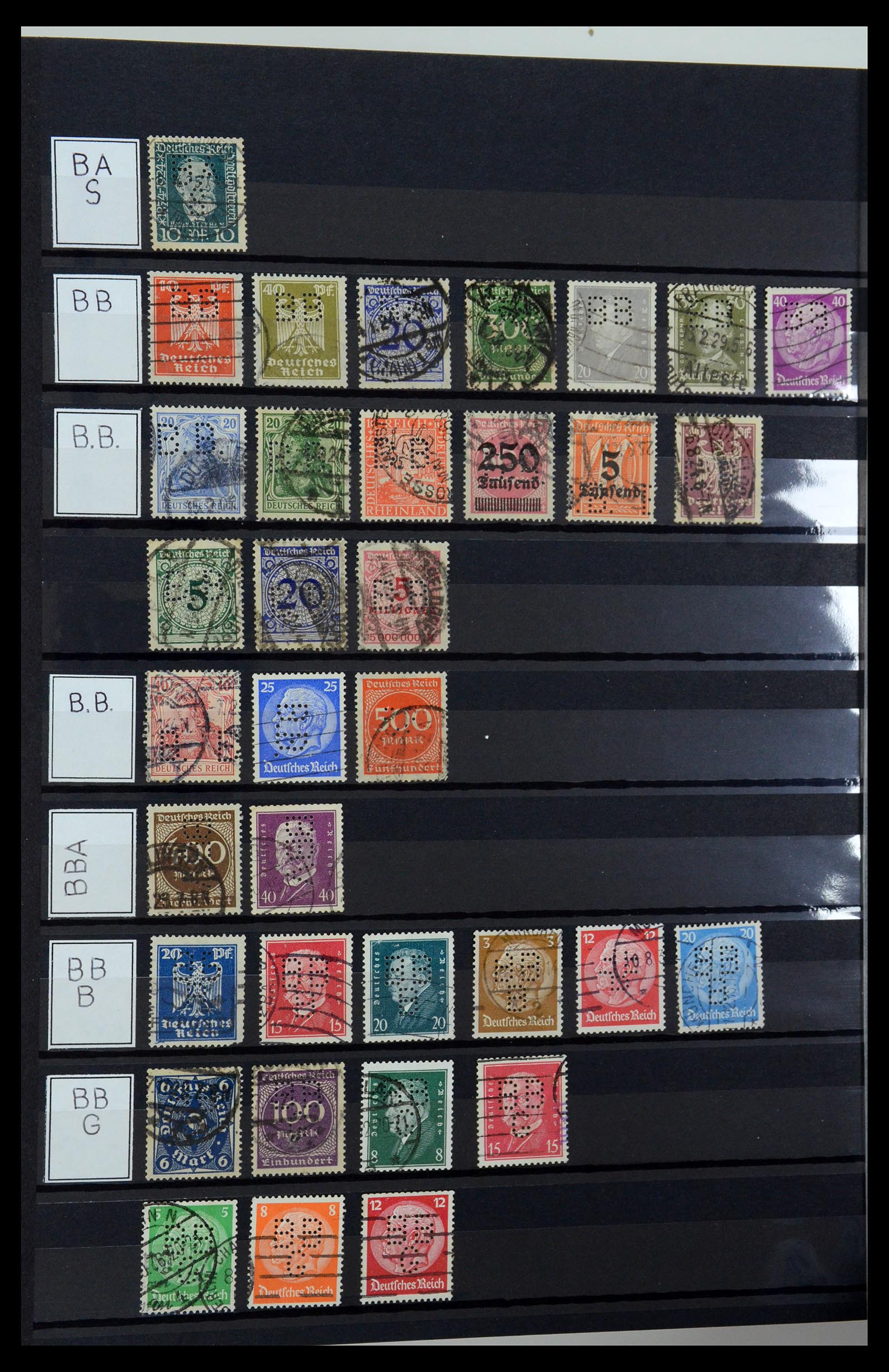 36405 034 - Postzegelverzameling 36405 Duitse Rijk perfins 1880-1945.