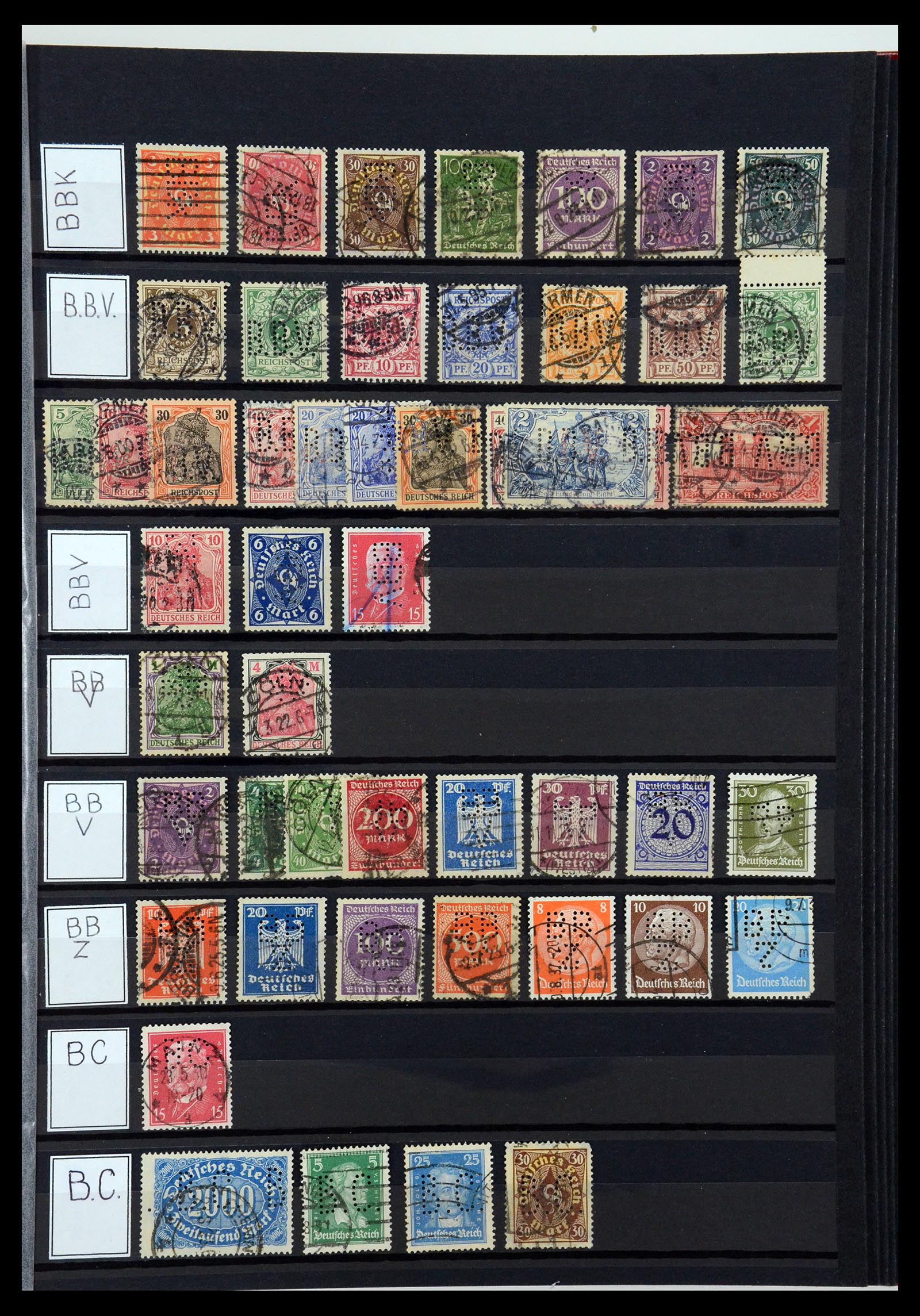 36405 035 - Postzegelverzameling 36405 Duitse Rijk perfins 1880-1945.