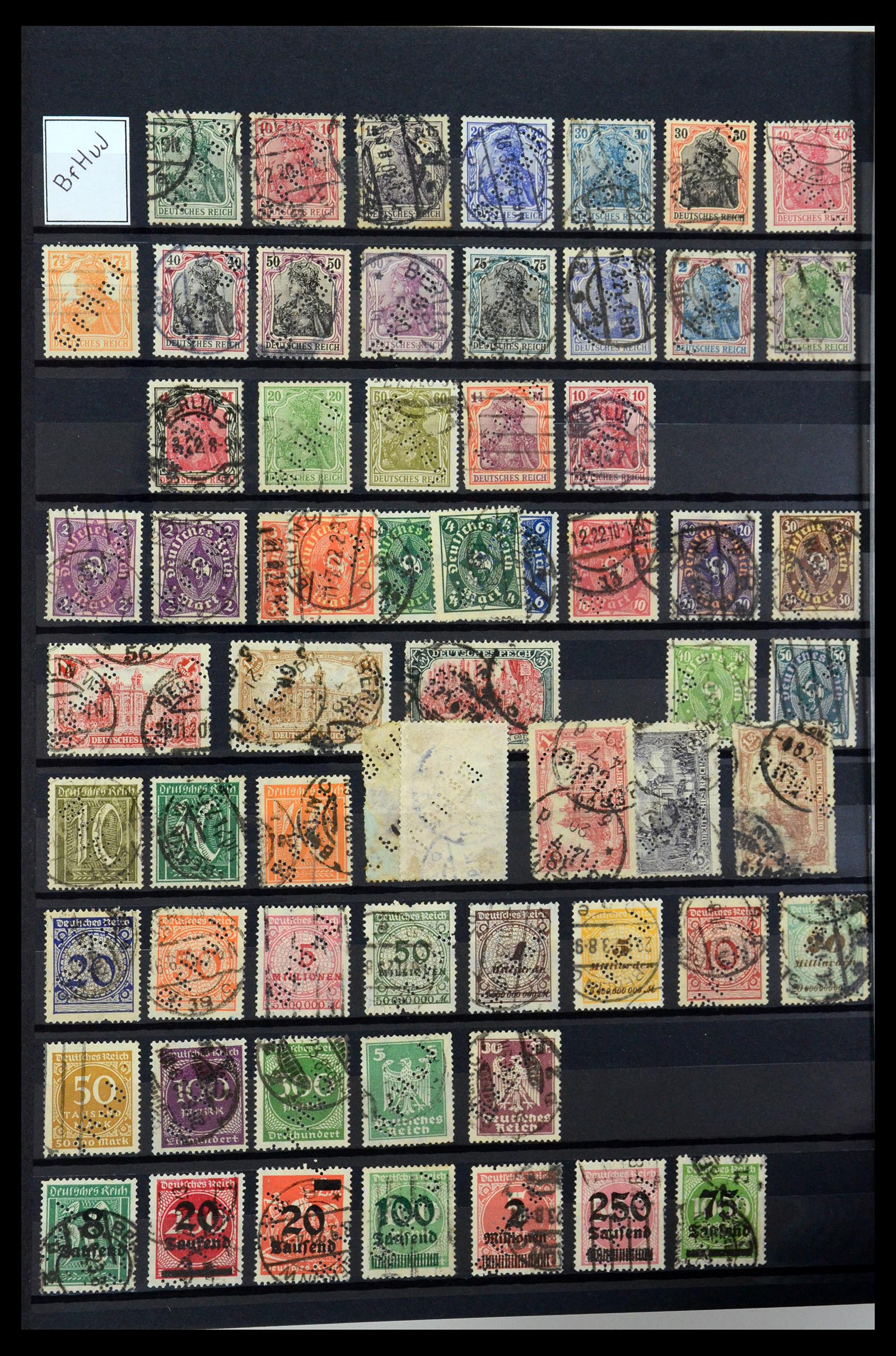 36405 038 - Postzegelverzameling 36405 Duitse Rijk perfins 1880-1945.