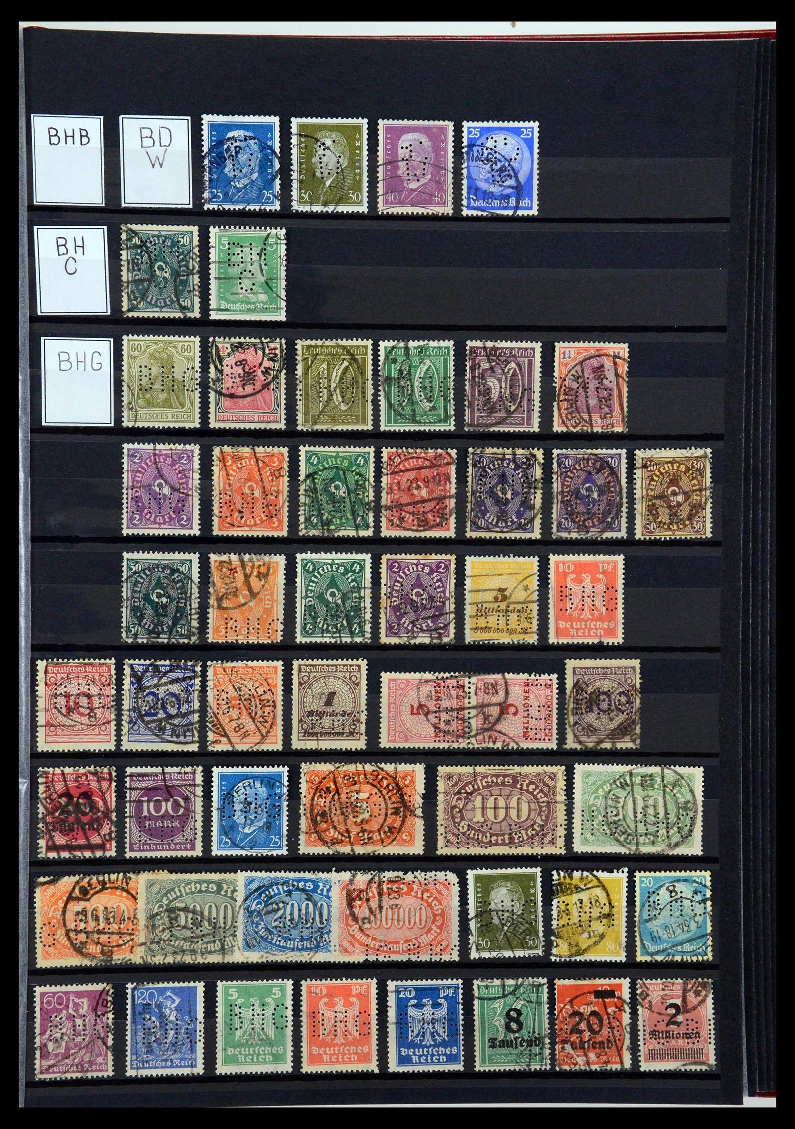 36405 040 - Postzegelverzameling 36405 Duitse Rijk perfins 1880-1945.