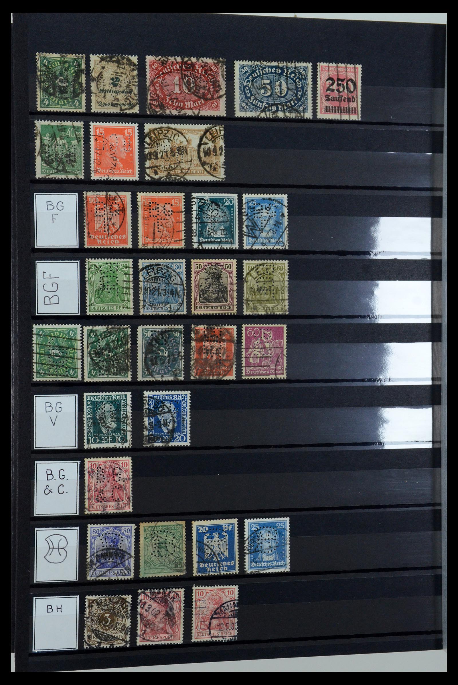 36405 041 - Postzegelverzameling 36405 Duitse Rijk perfins 1880-1945.