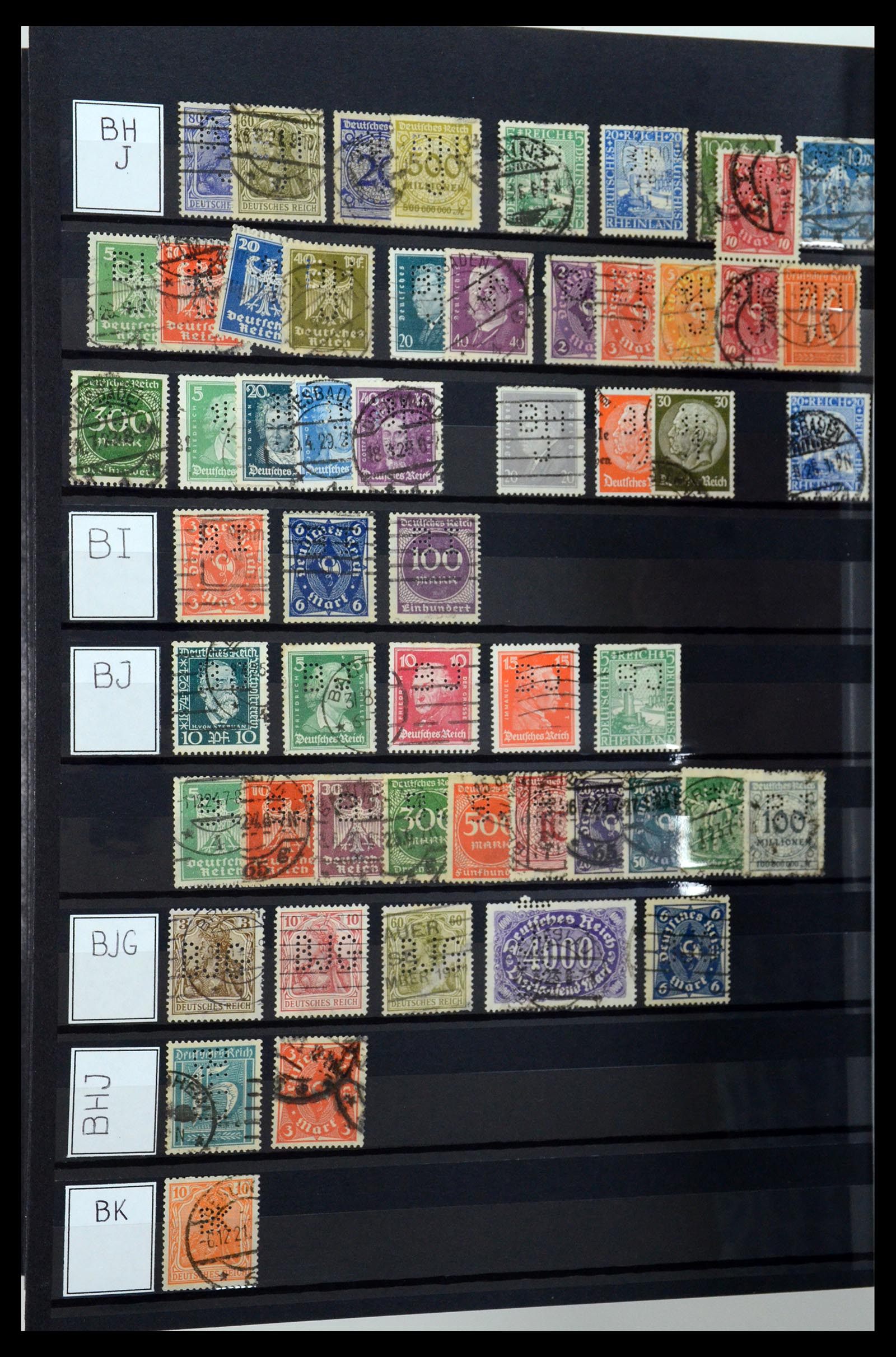 36405 042 - Postzegelverzameling 36405 Duitse Rijk perfins 1880-1945.