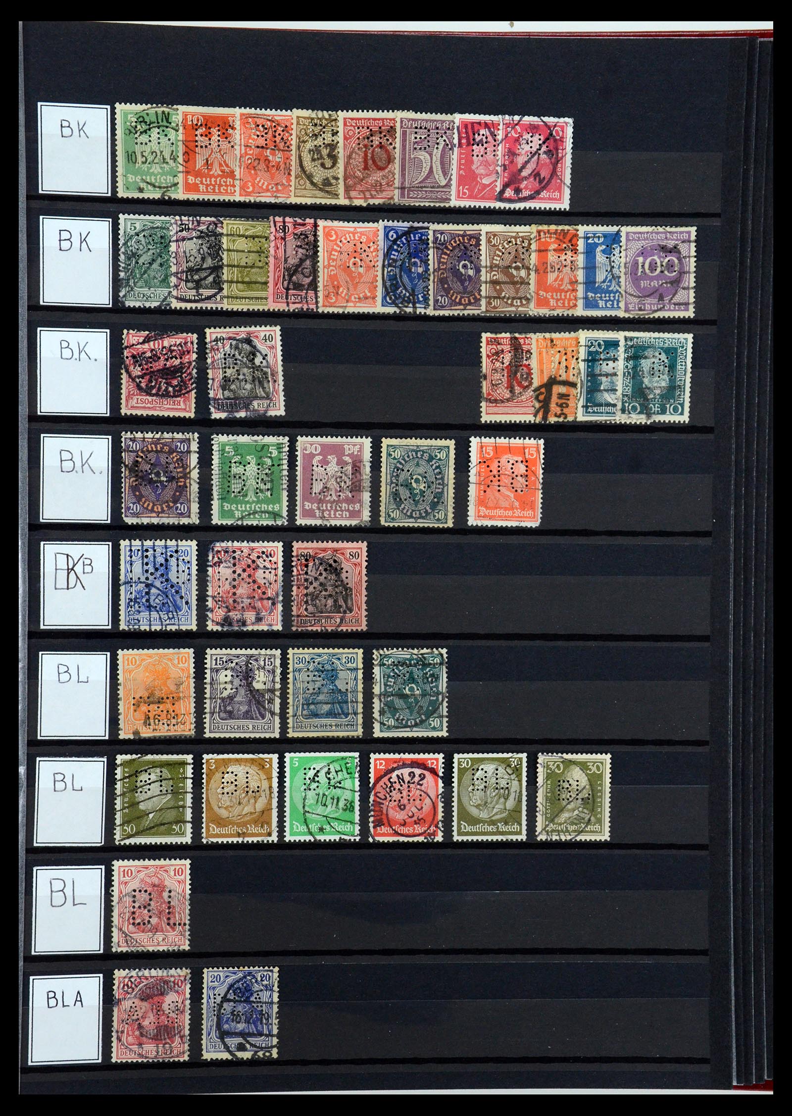 36405 043 - Postzegelverzameling 36405 Duitse Rijk perfins 1880-1945.