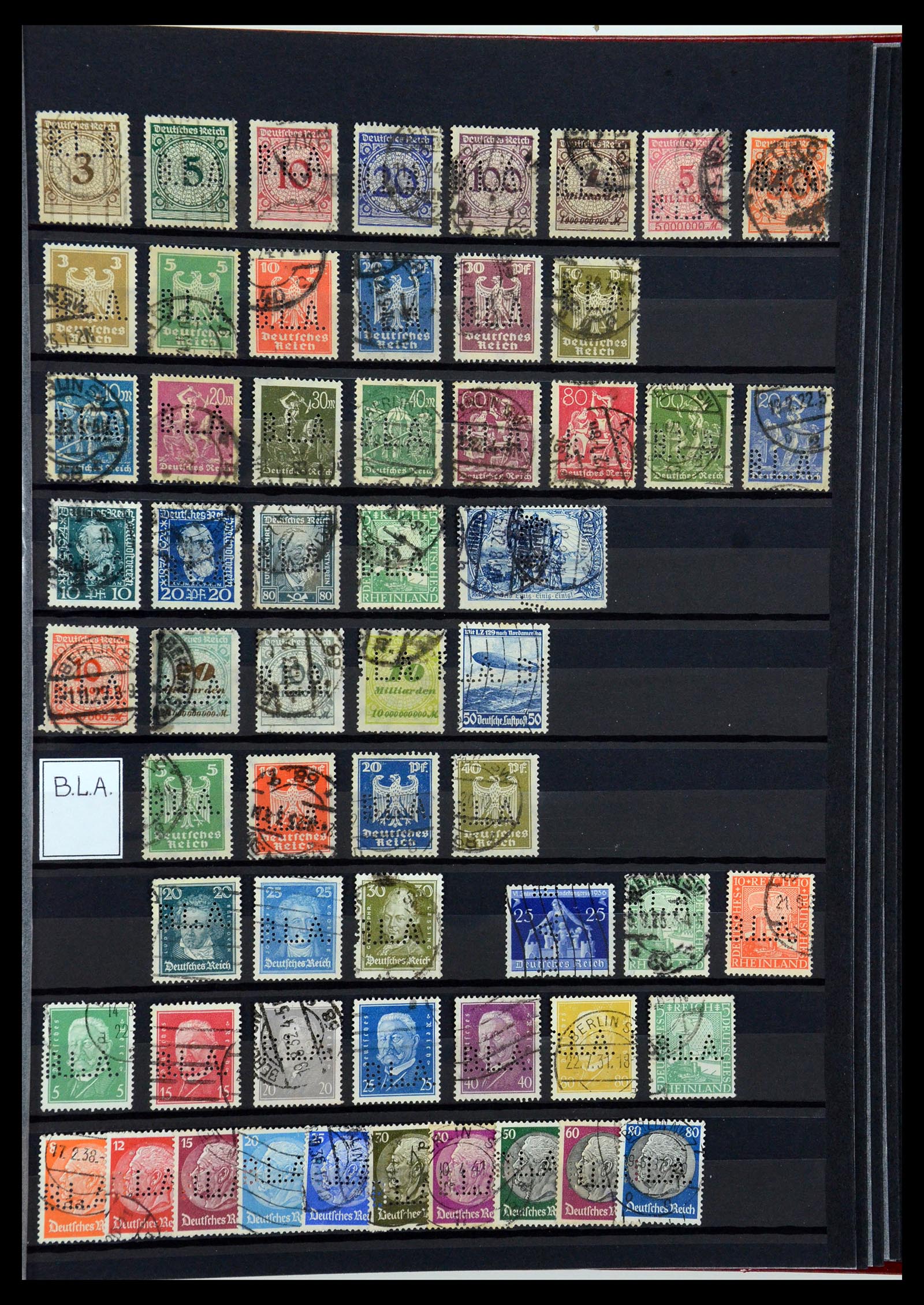 36405 044 - Postzegelverzameling 36405 Duitse Rijk perfins 1880-1945.