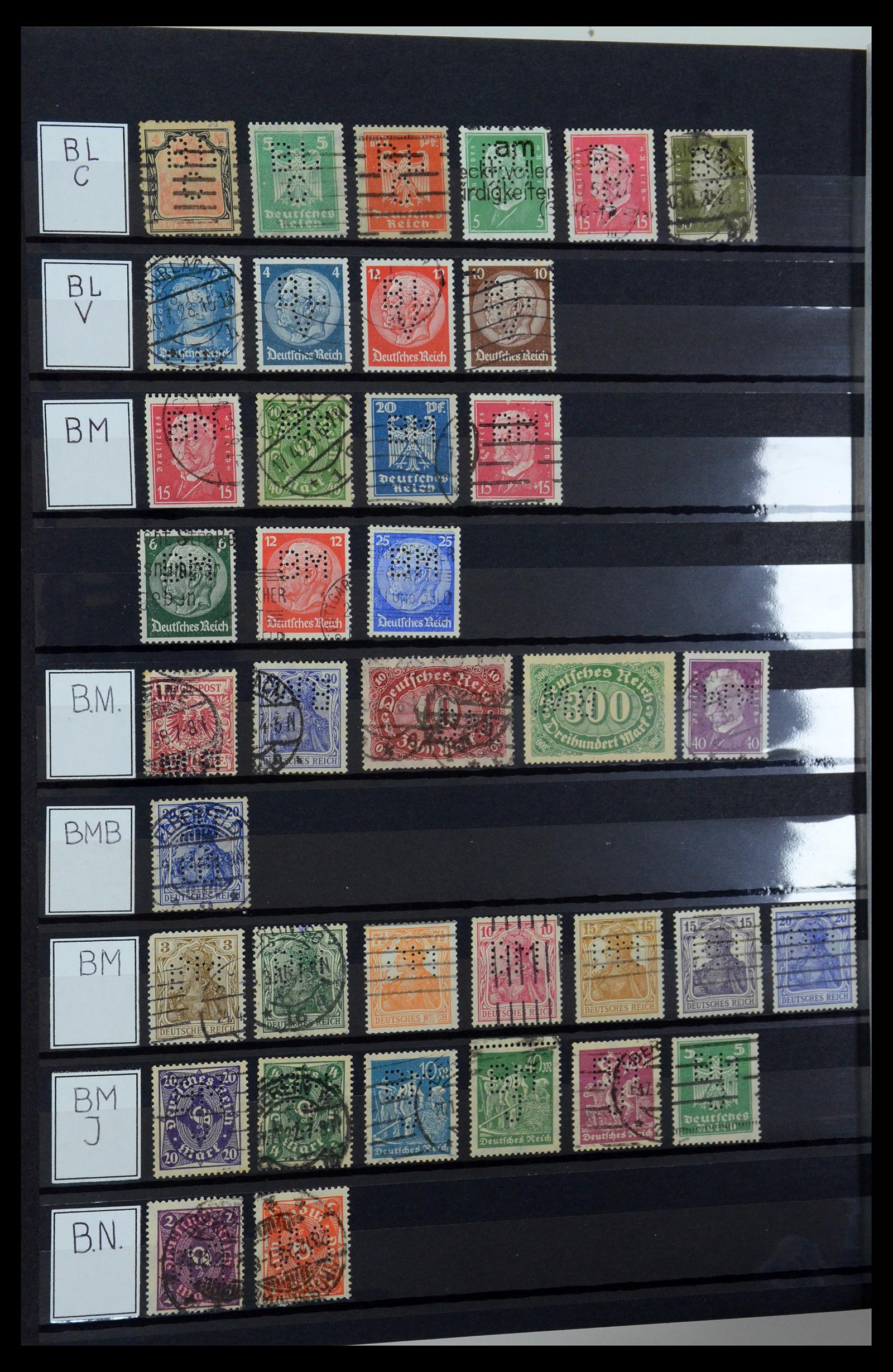 36405 046 - Postzegelverzameling 36405 Duitse Rijk perfins 1880-1945.