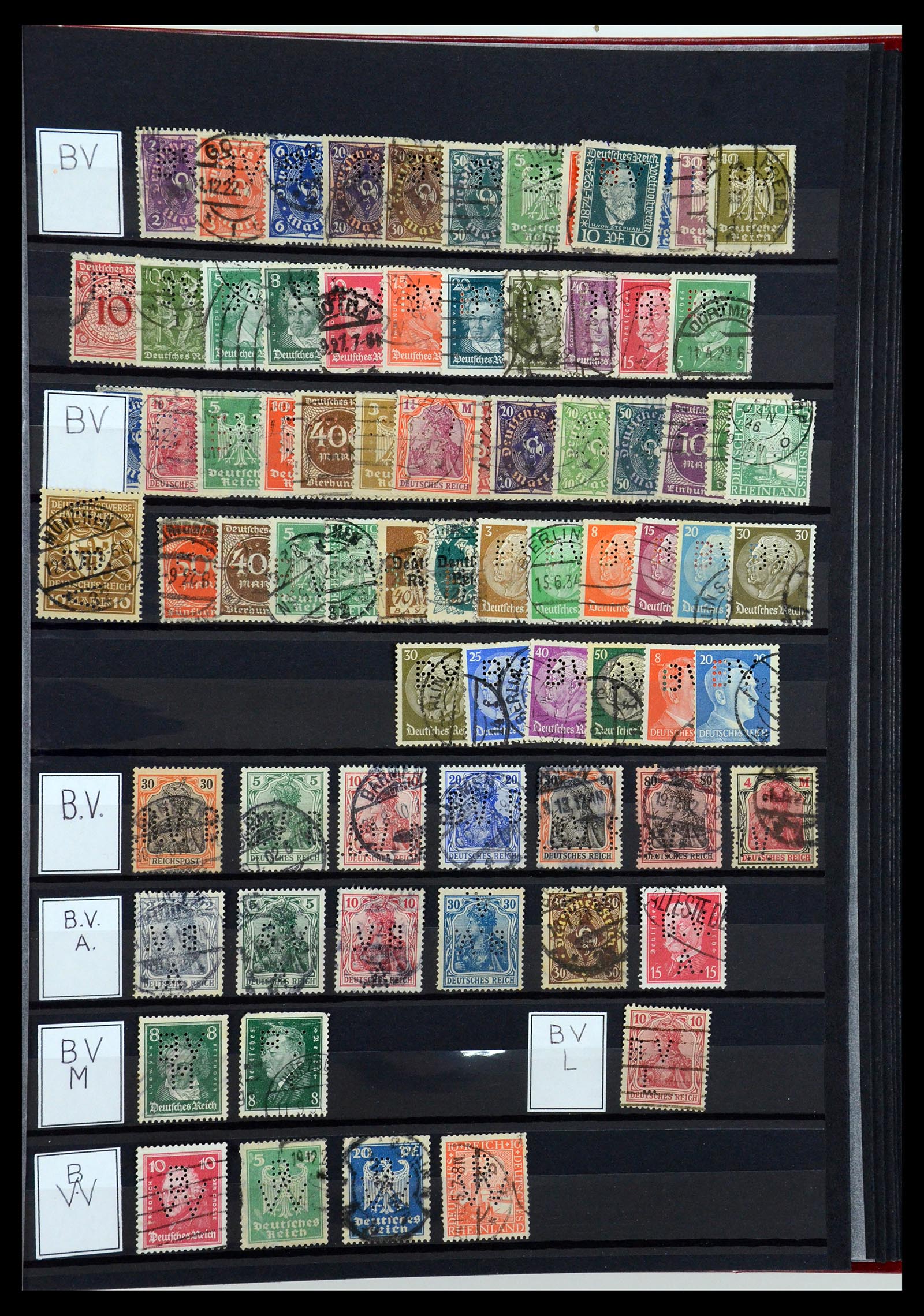 36405 049 - Postzegelverzameling 36405 Duitse Rijk perfins 1880-1945.