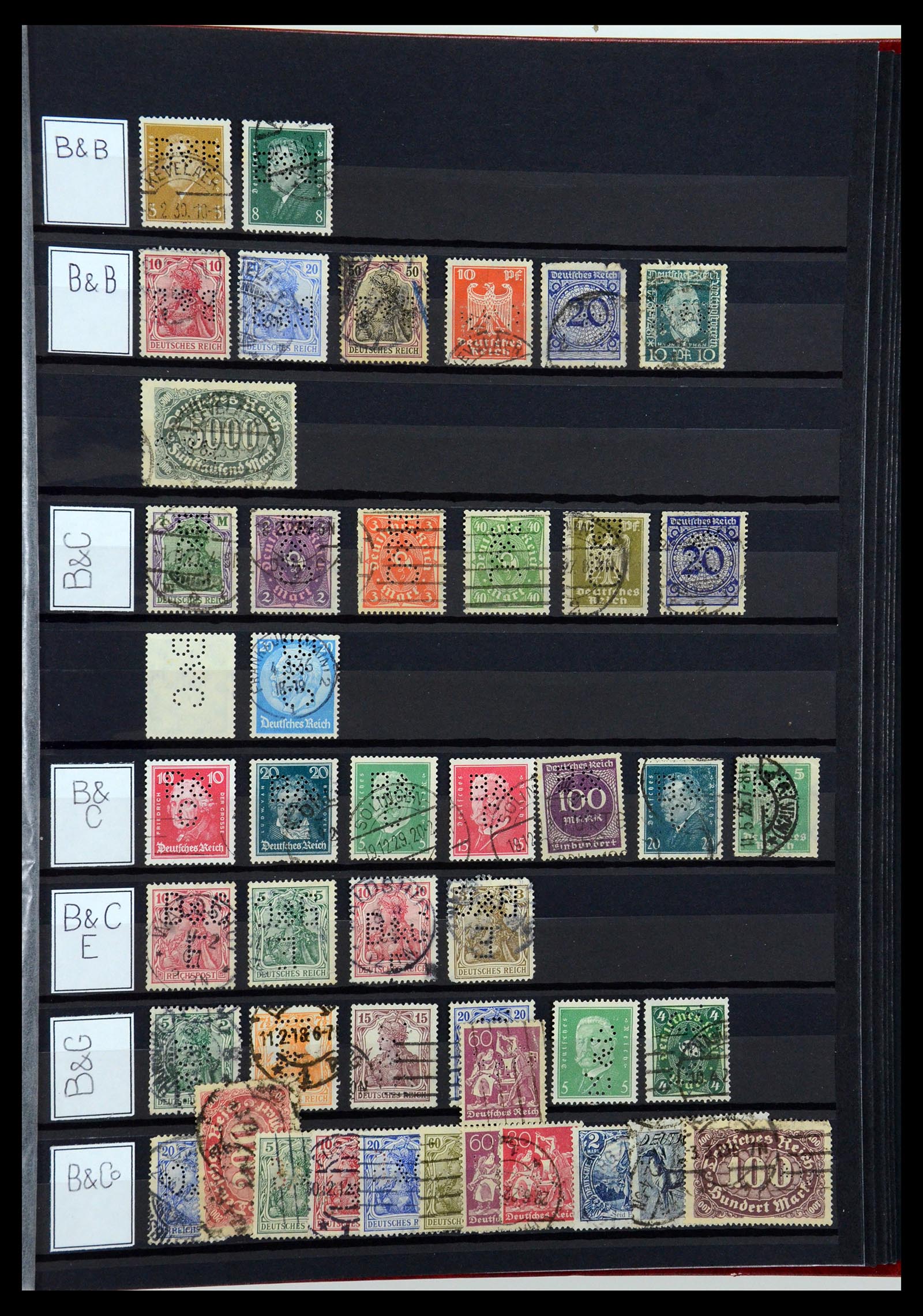 36405 051 - Postzegelverzameling 36405 Duitse Rijk perfins 1880-1945.