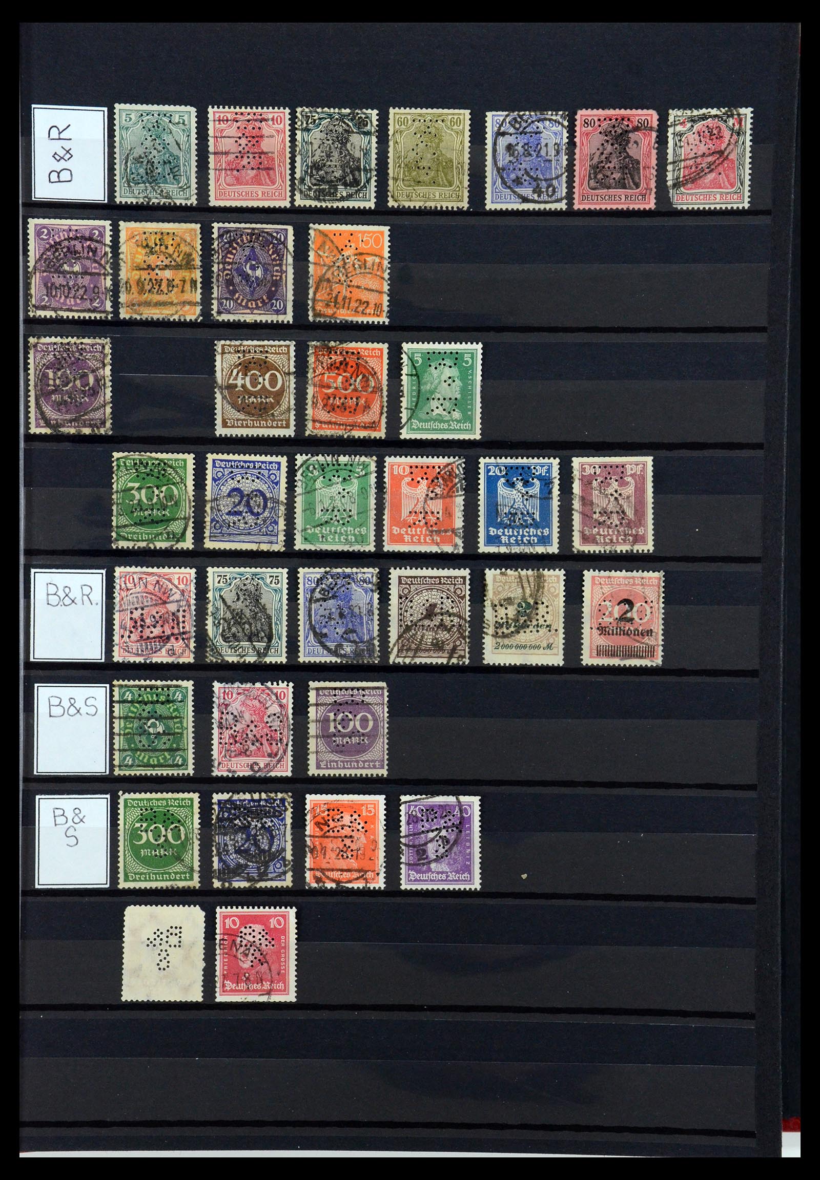 36405 053 - Postzegelverzameling 36405 Duitse Rijk perfins 1880-1945.