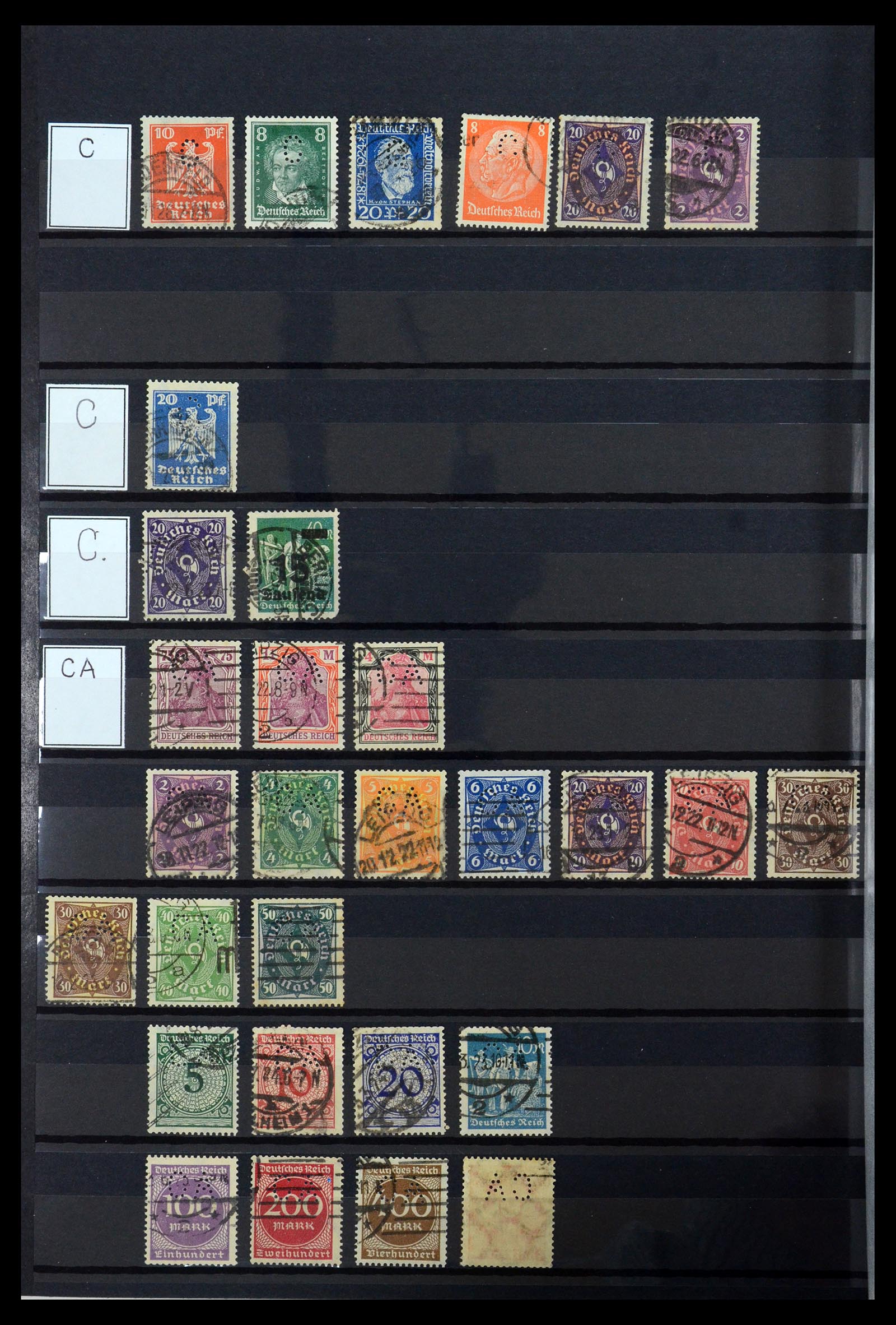 36405 054 - Postzegelverzameling 36405 Duitse Rijk perfins 1880-1945.