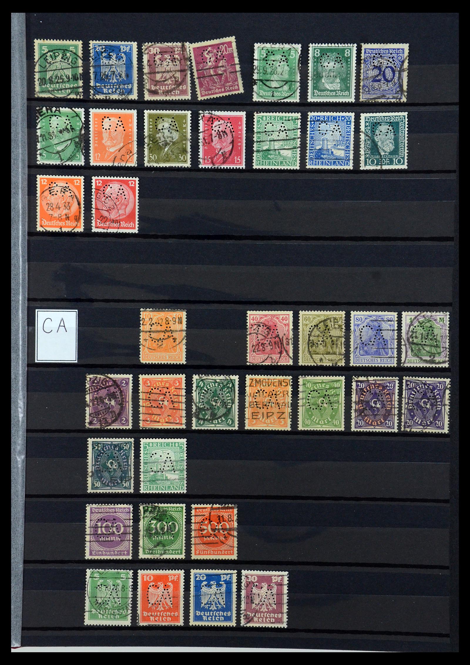 36405 055 - Postzegelverzameling 36405 Duitse Rijk perfins 1880-1945.