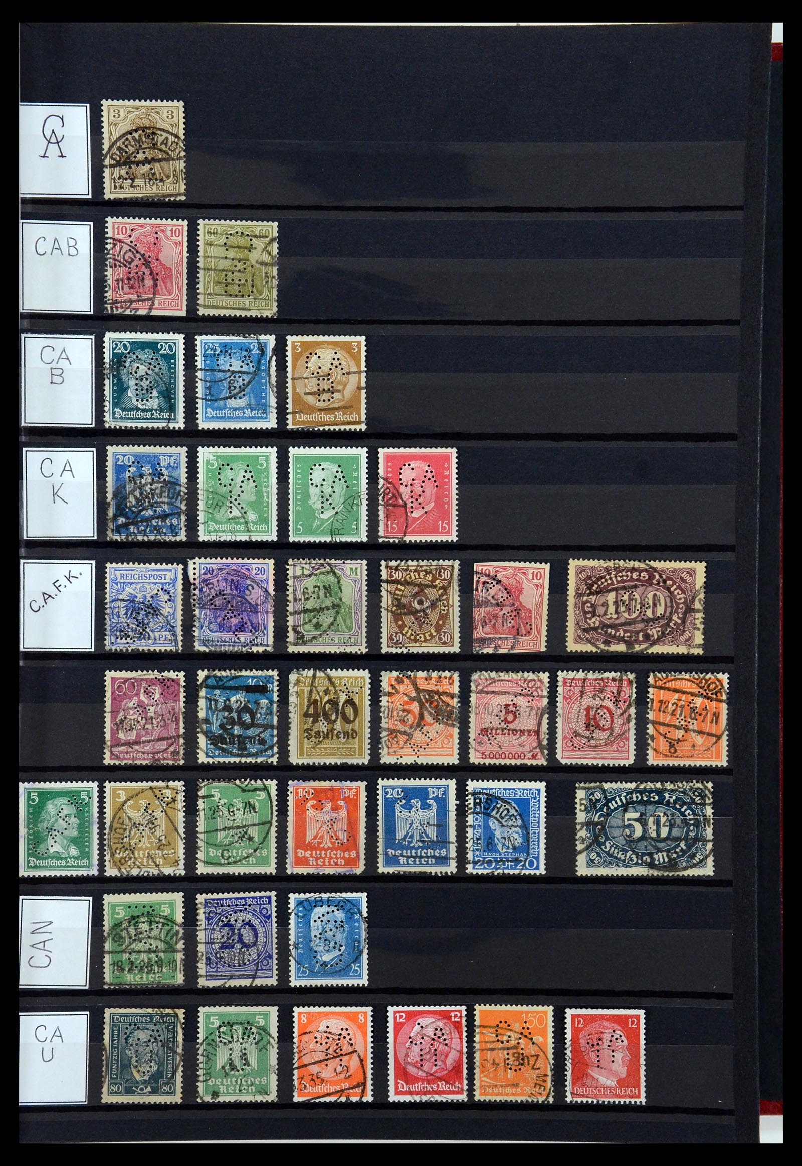 36405 057 - Postzegelverzameling 36405 Duitse Rijk perfins 1880-1945.