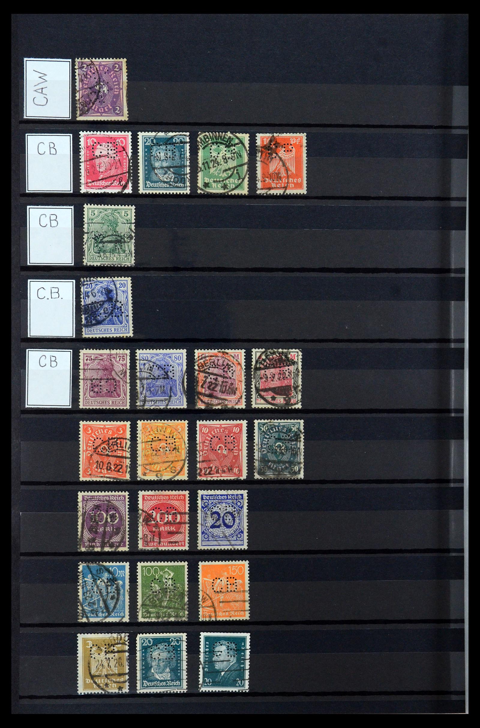 36405 058 - Postzegelverzameling 36405 Duitse Rijk perfins 1880-1945.