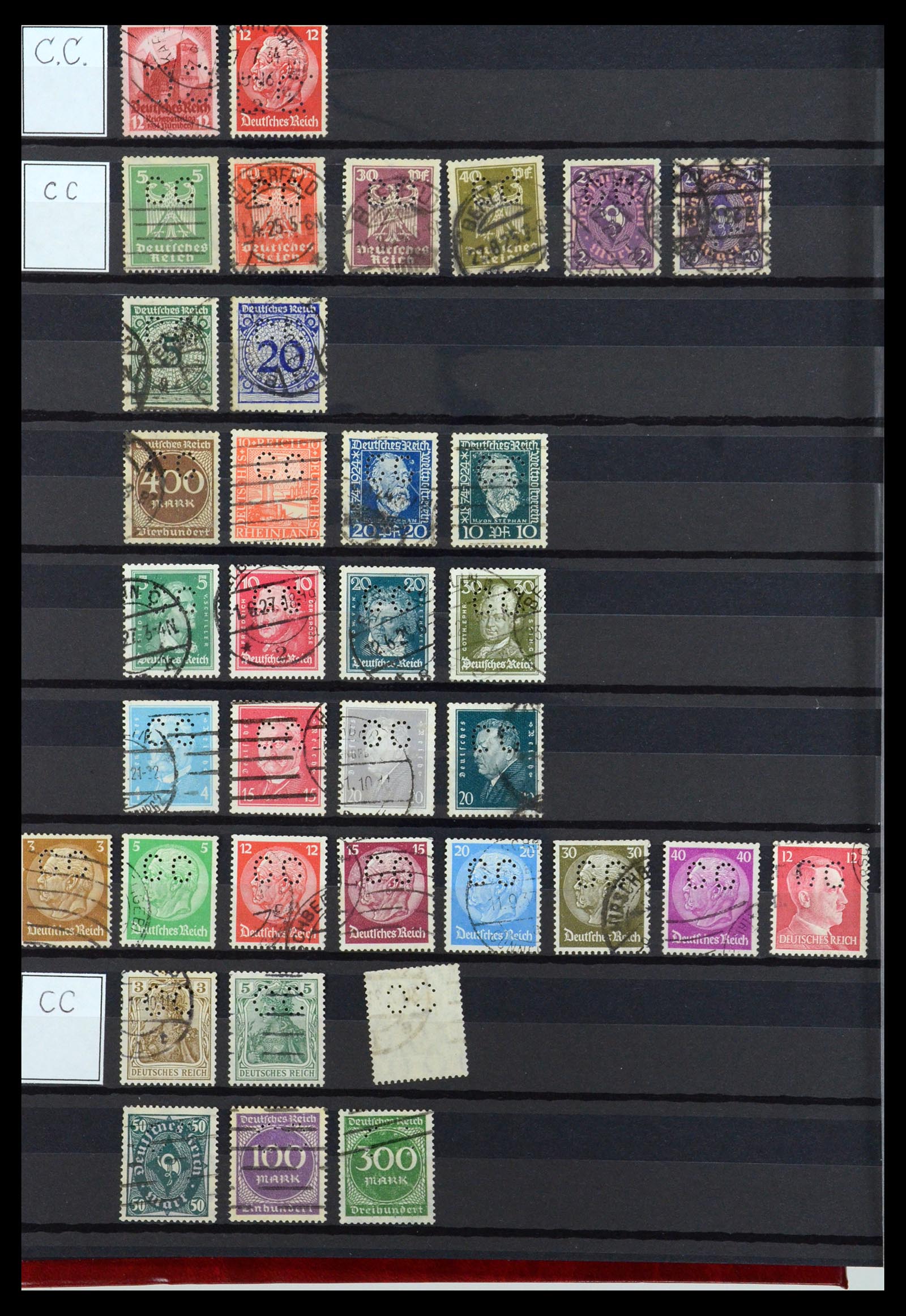 36405 063 - Stamp collection 36405 German Reich perfins 1880-1945.