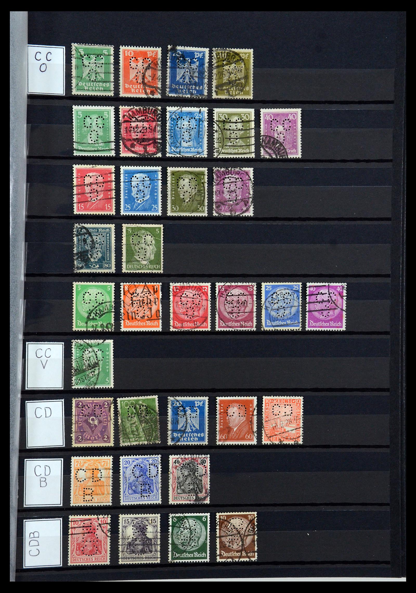 36405 065 - Stamp collection 36405 German Reich perfins 1880-1945.
