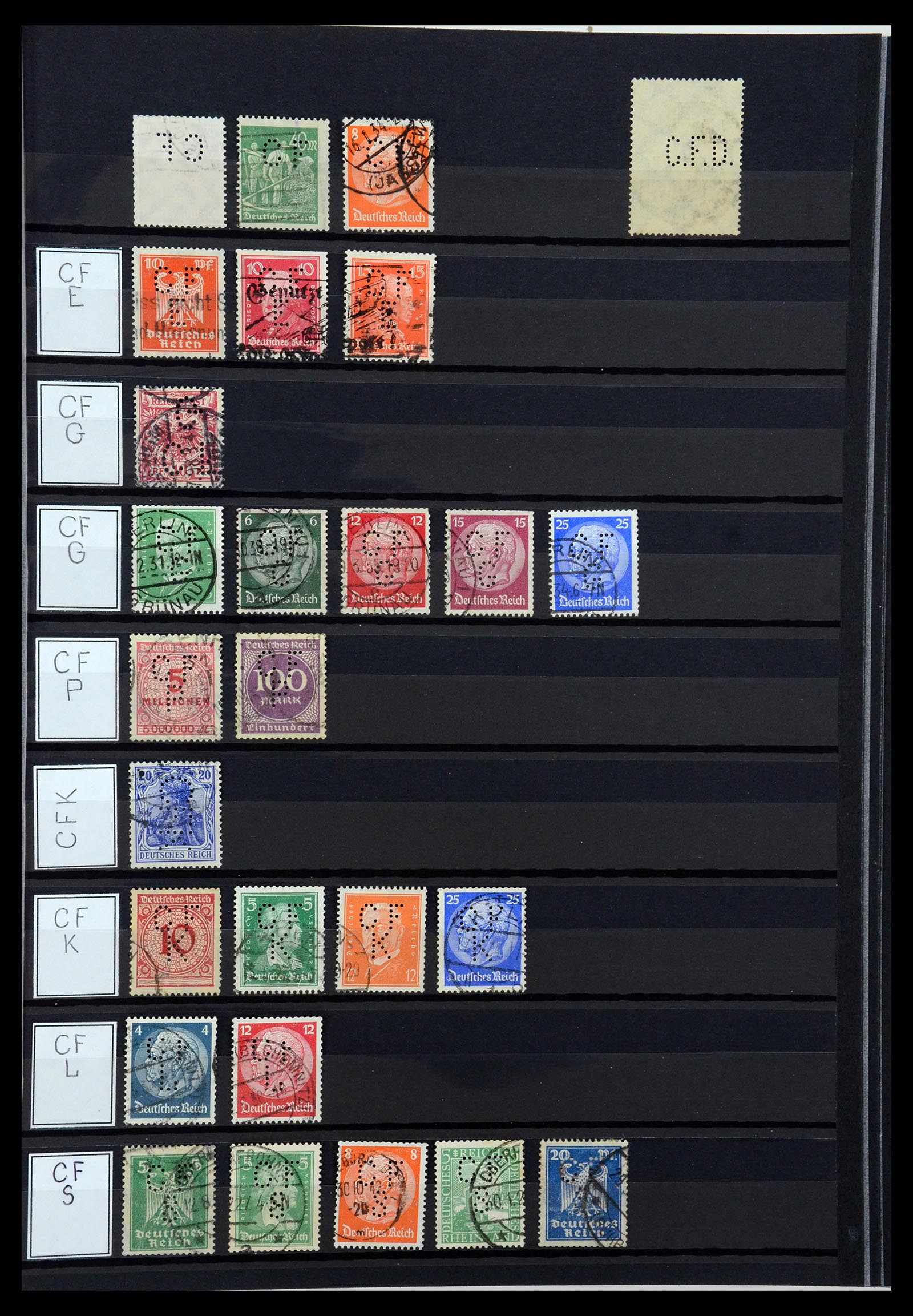 36405 067 - Stamp collection 36405 German Reich perfins 1880-1945.