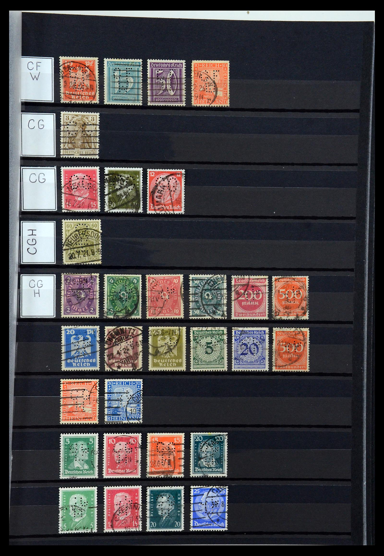36405 069 - Stamp collection 36405 German Reich perfins 1880-1945.