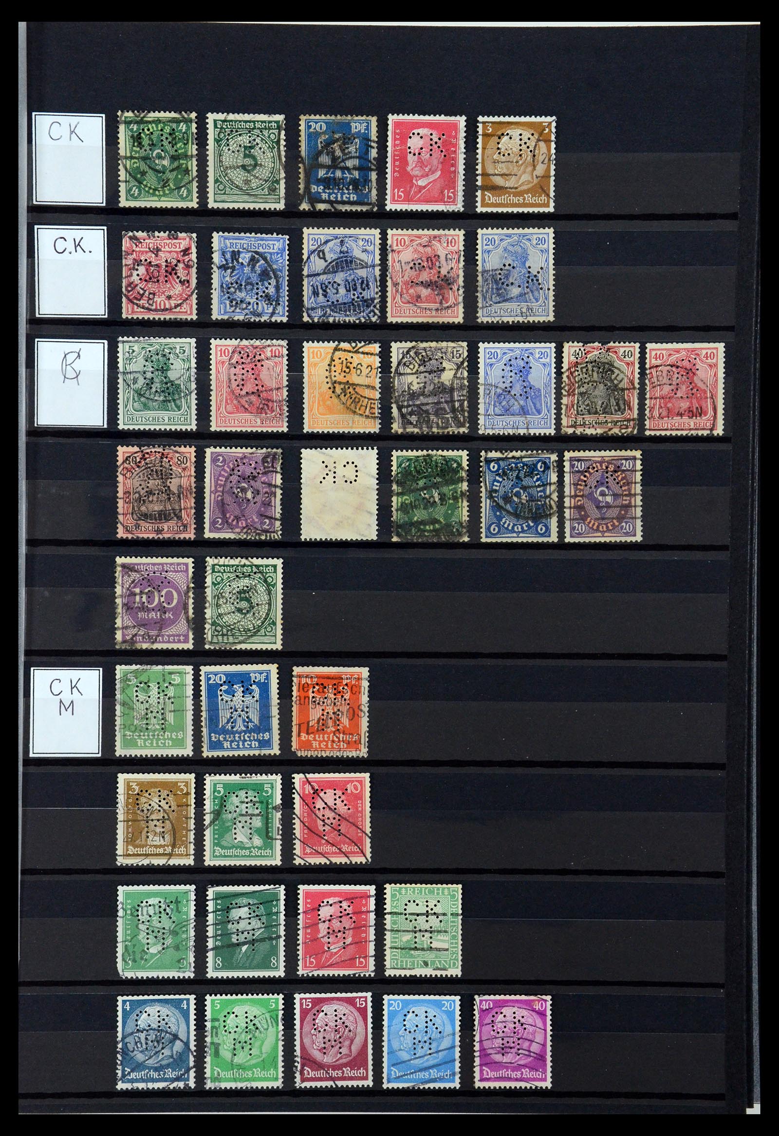 36405 073 - Stamp collection 36405 German Reich perfins 1880-1945.