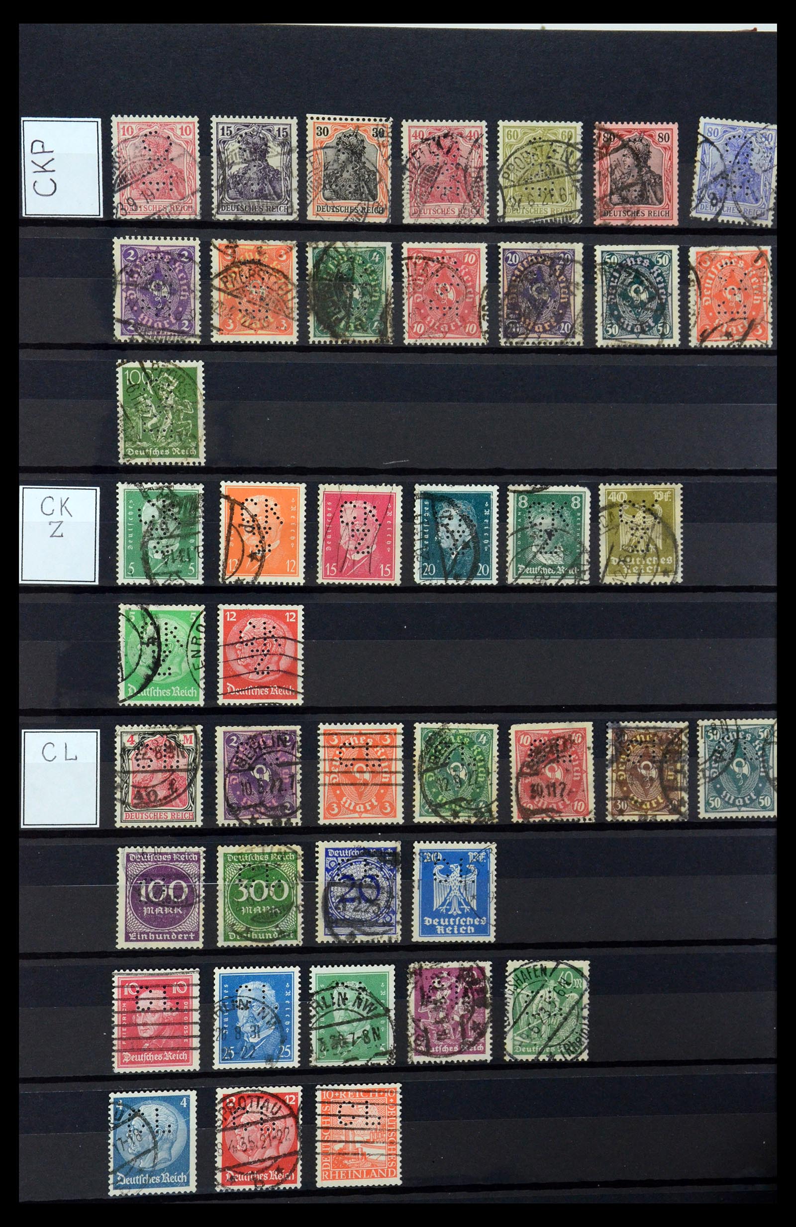 36405 074 - Stamp collection 36405 German Reich perfins 1880-1945.