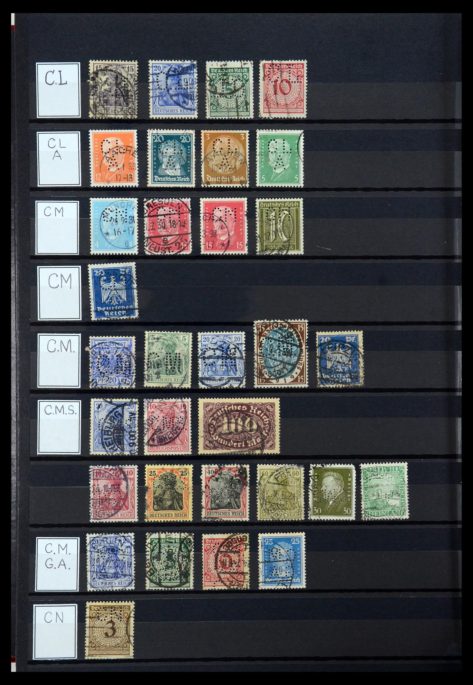 36405 076 - Stamp collection 36405 German Reich perfins 1880-1945.