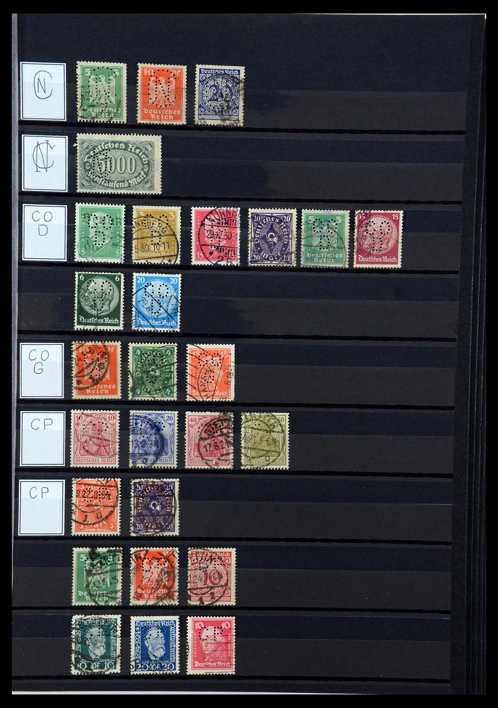 36405 077 - Stamp collection 36405 German Reich perfins 1880-1945.