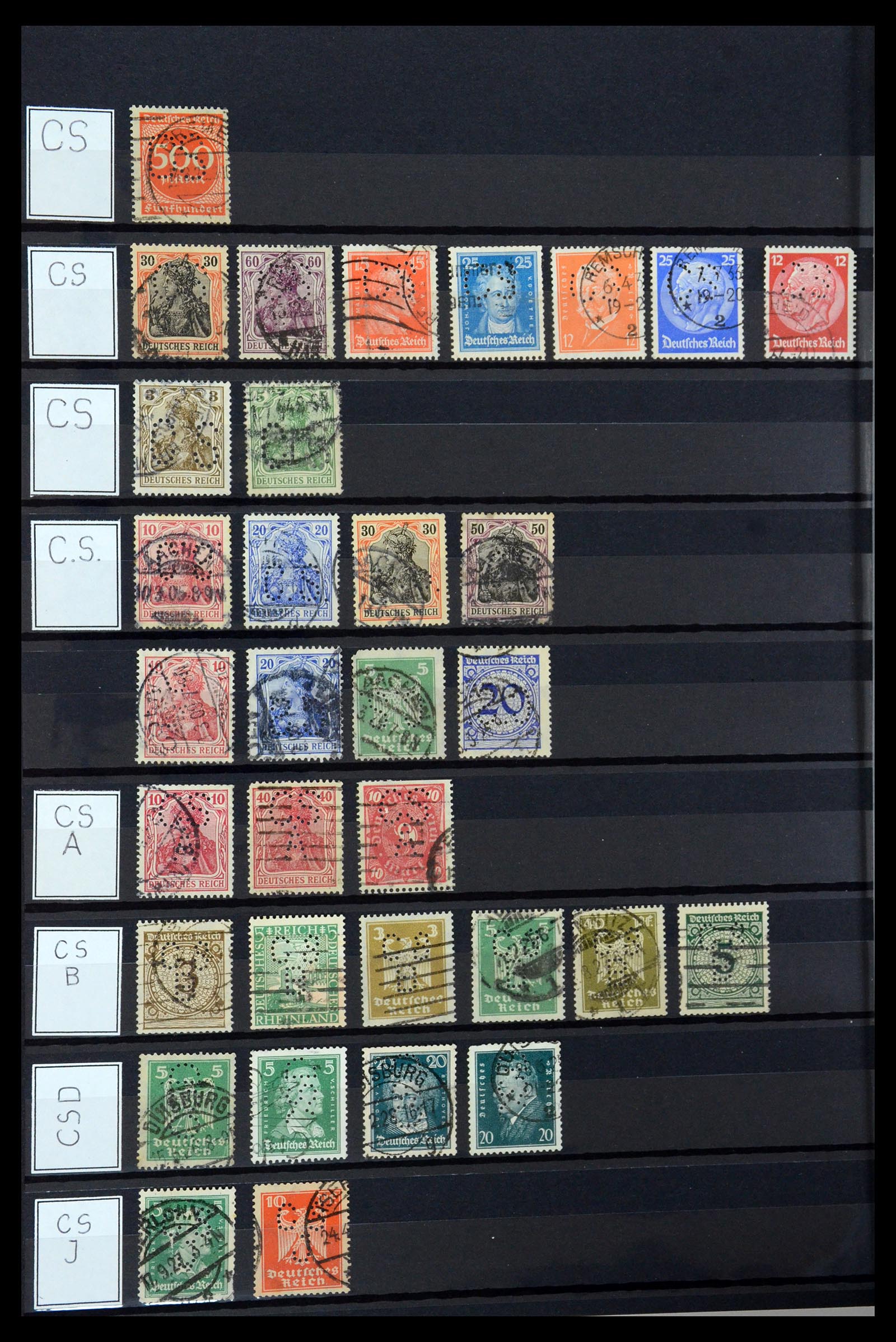 36405 082 - Stamp collection 36405 German Reich perfins 1880-1945.