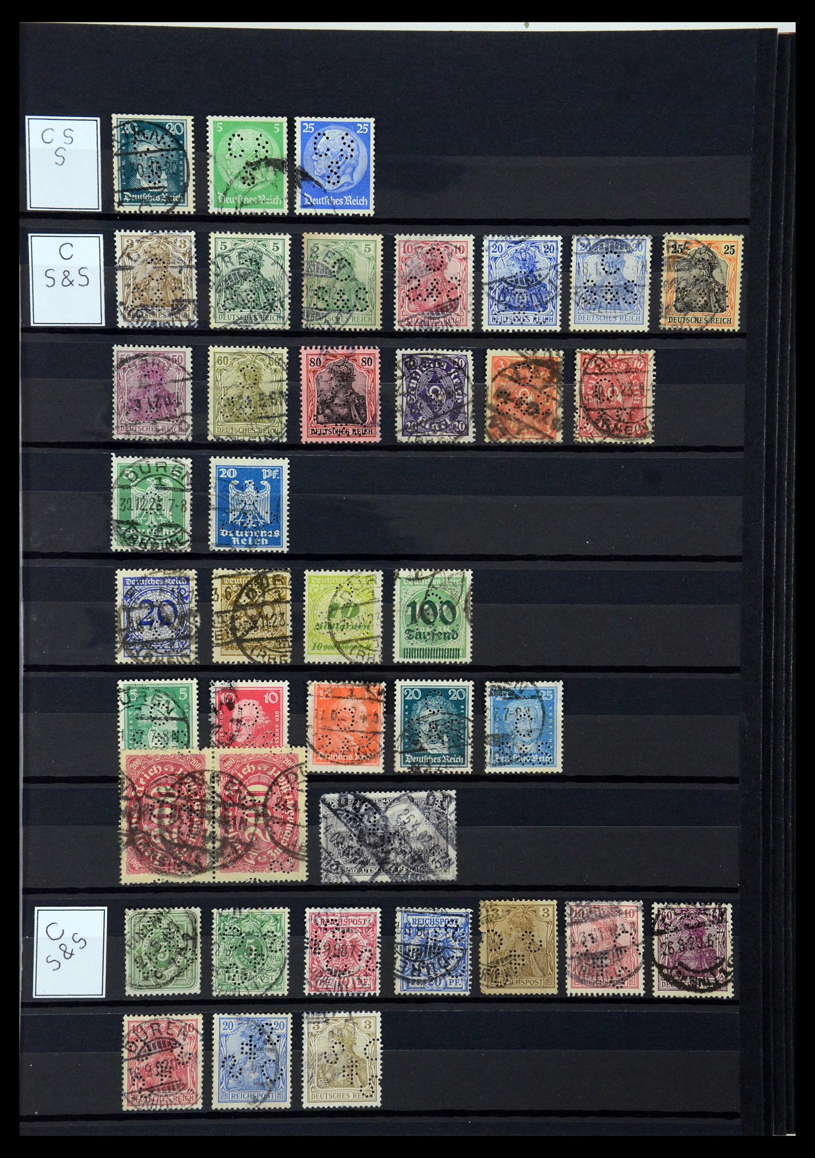 36405 083 - Stamp collection 36405 German Reich perfins 1880-1945.