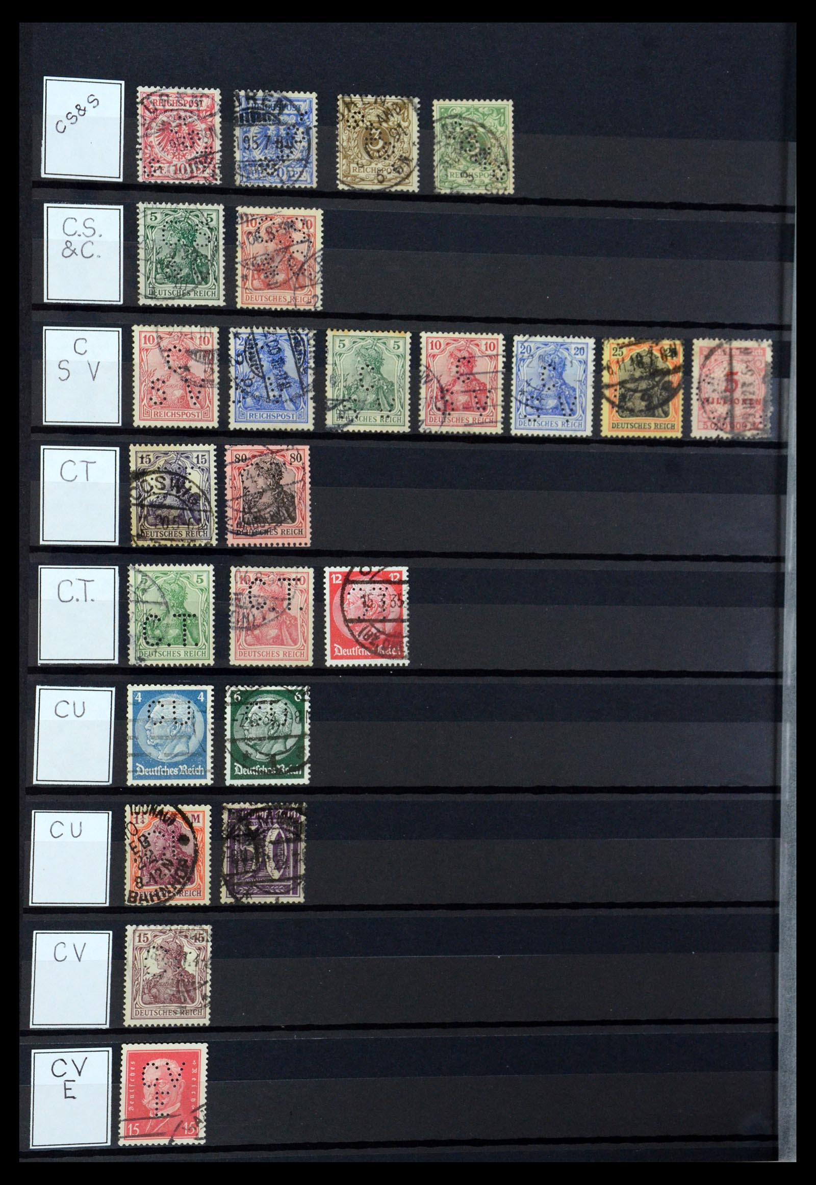 36405 084 - Stamp collection 36405 German Reich perfins 1880-1945.