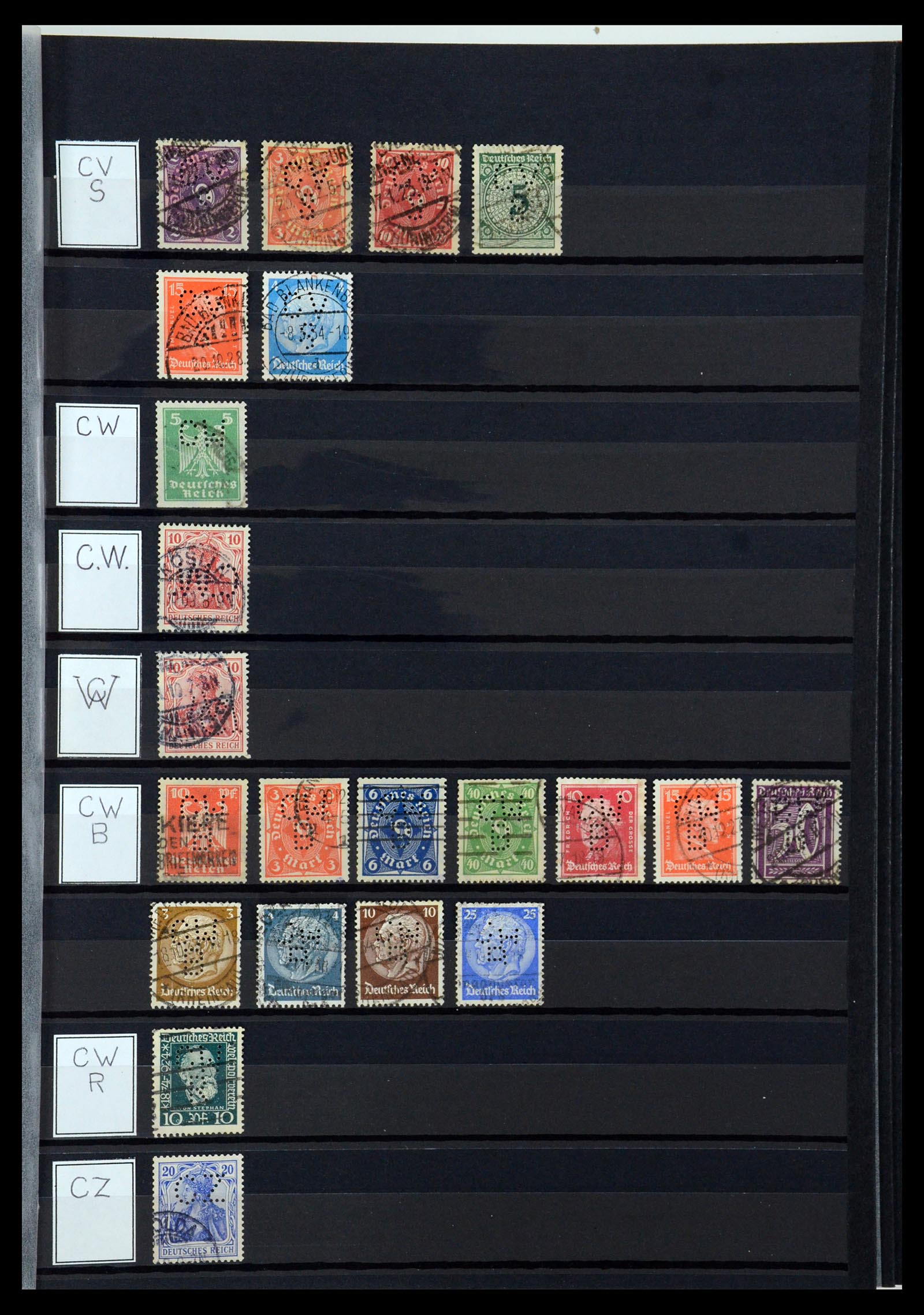 36405 085 - Stamp collection 36405 German Reich perfins 1880-1945.