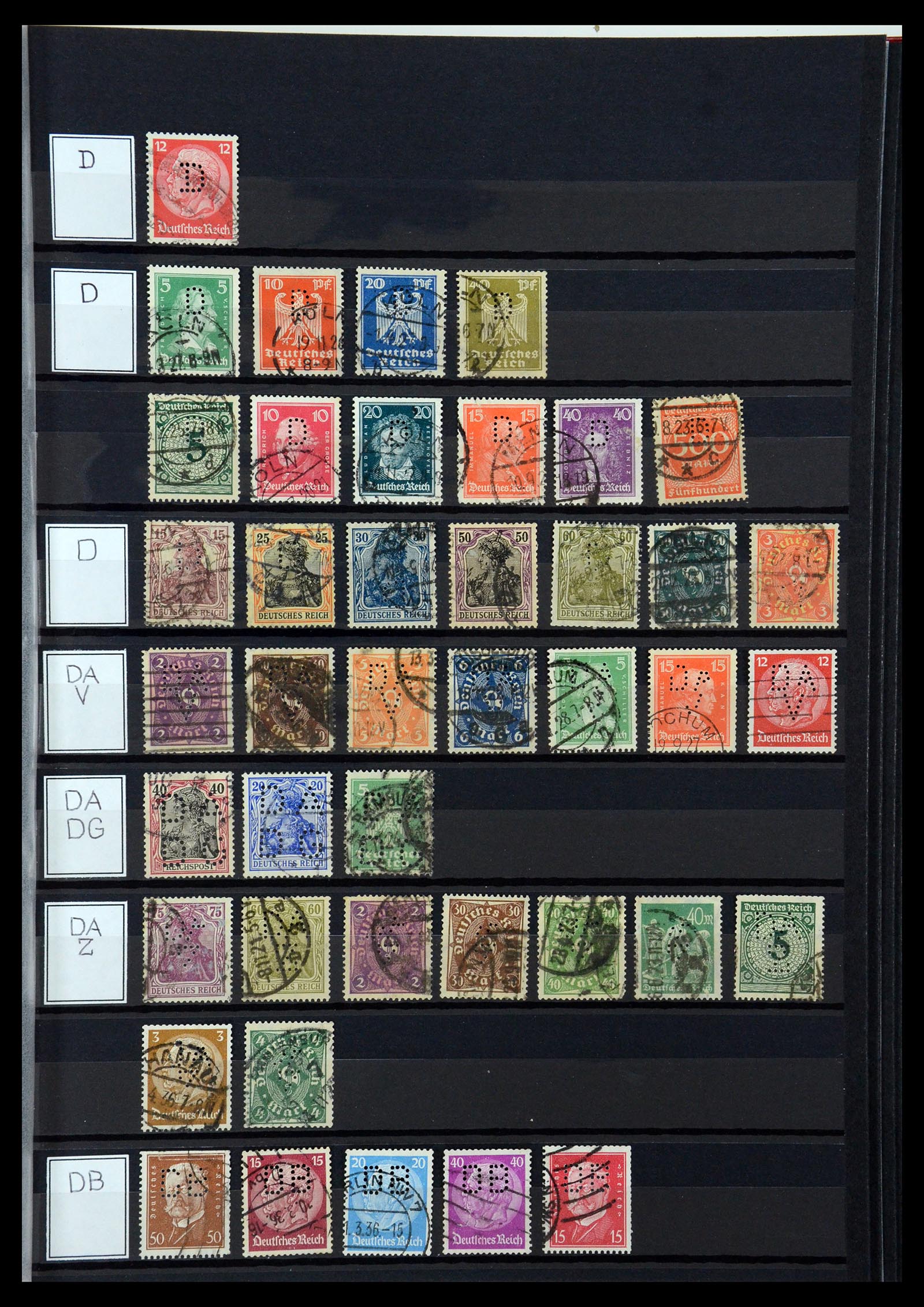 36405 089 - Stamp collection 36405 German Reich perfins 1880-1945.