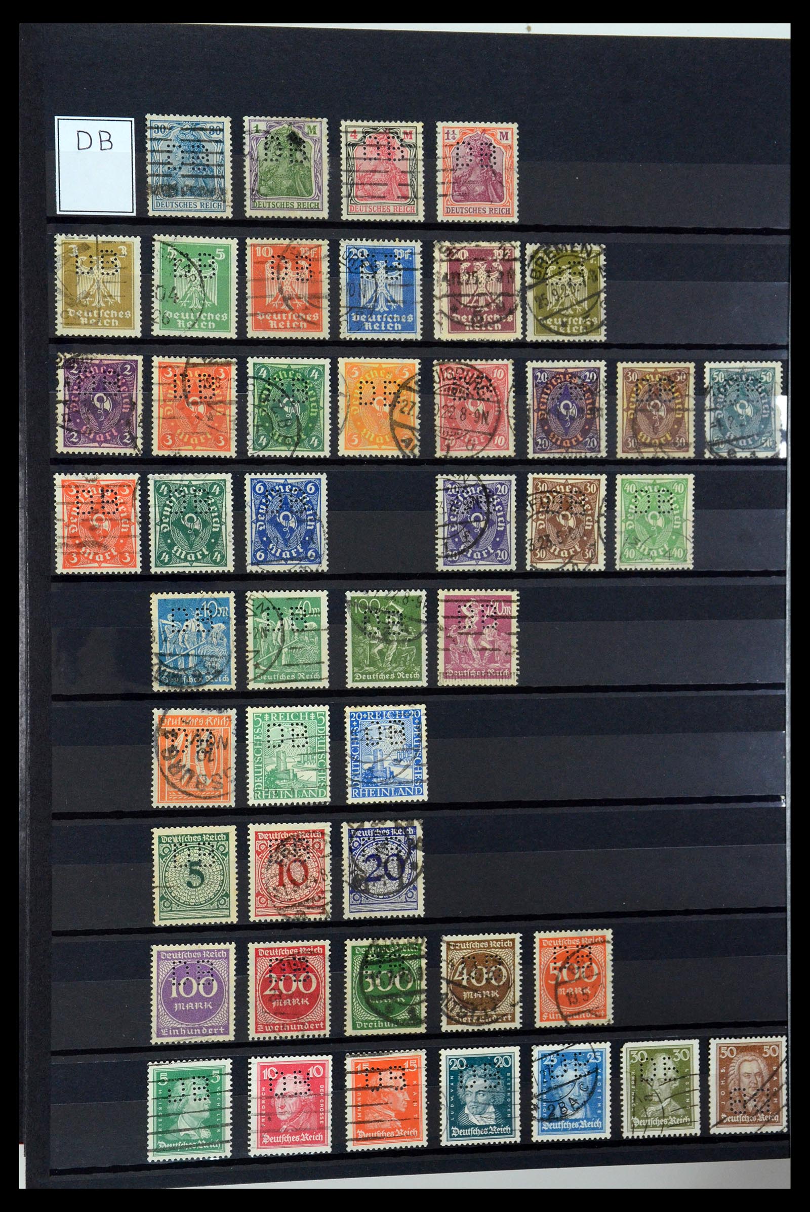 36405 090 - Stamp collection 36405 German Reich perfins 1880-1945.
