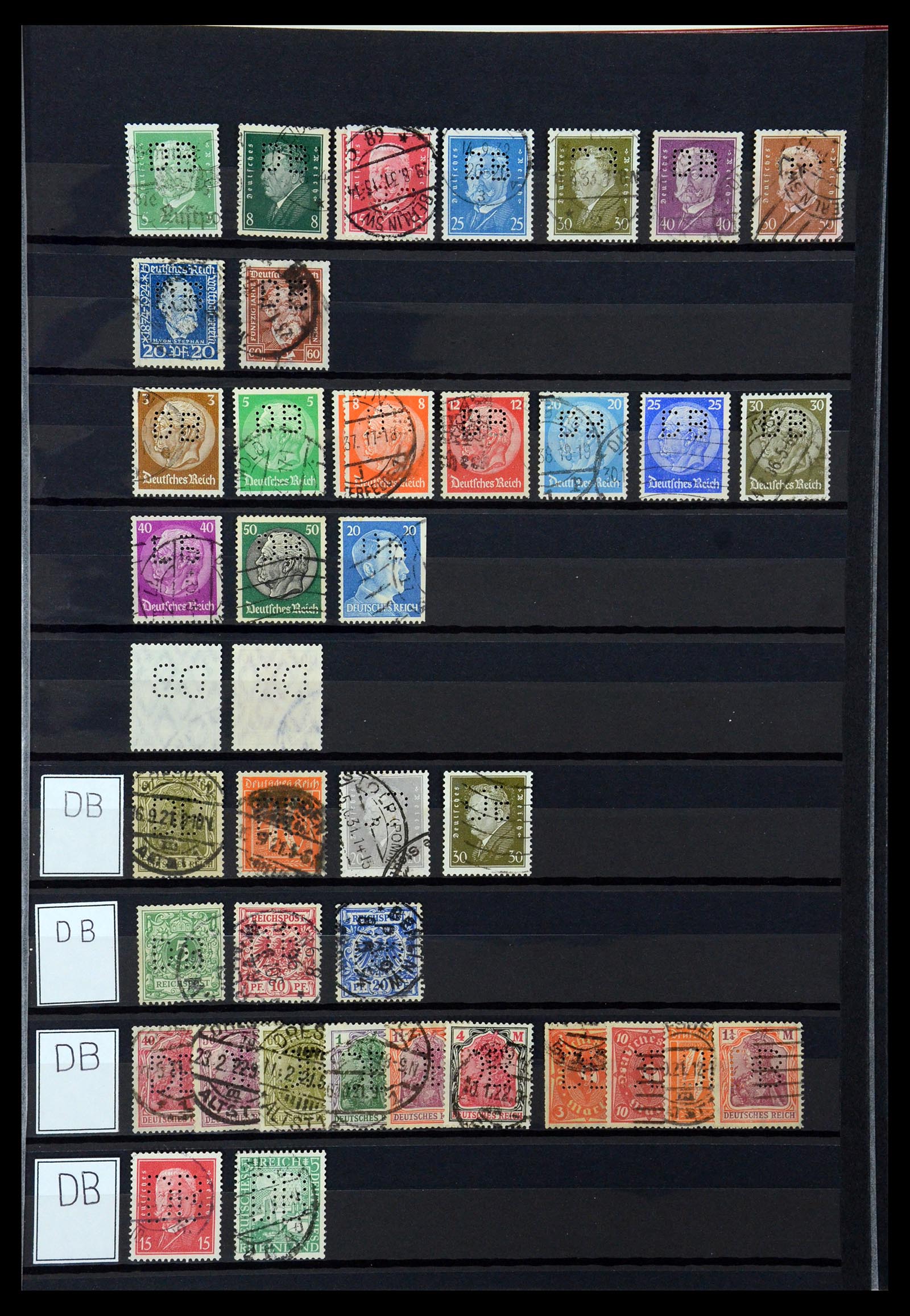 36405 091 - Stamp collection 36405 German Reich perfins 1880-1945.