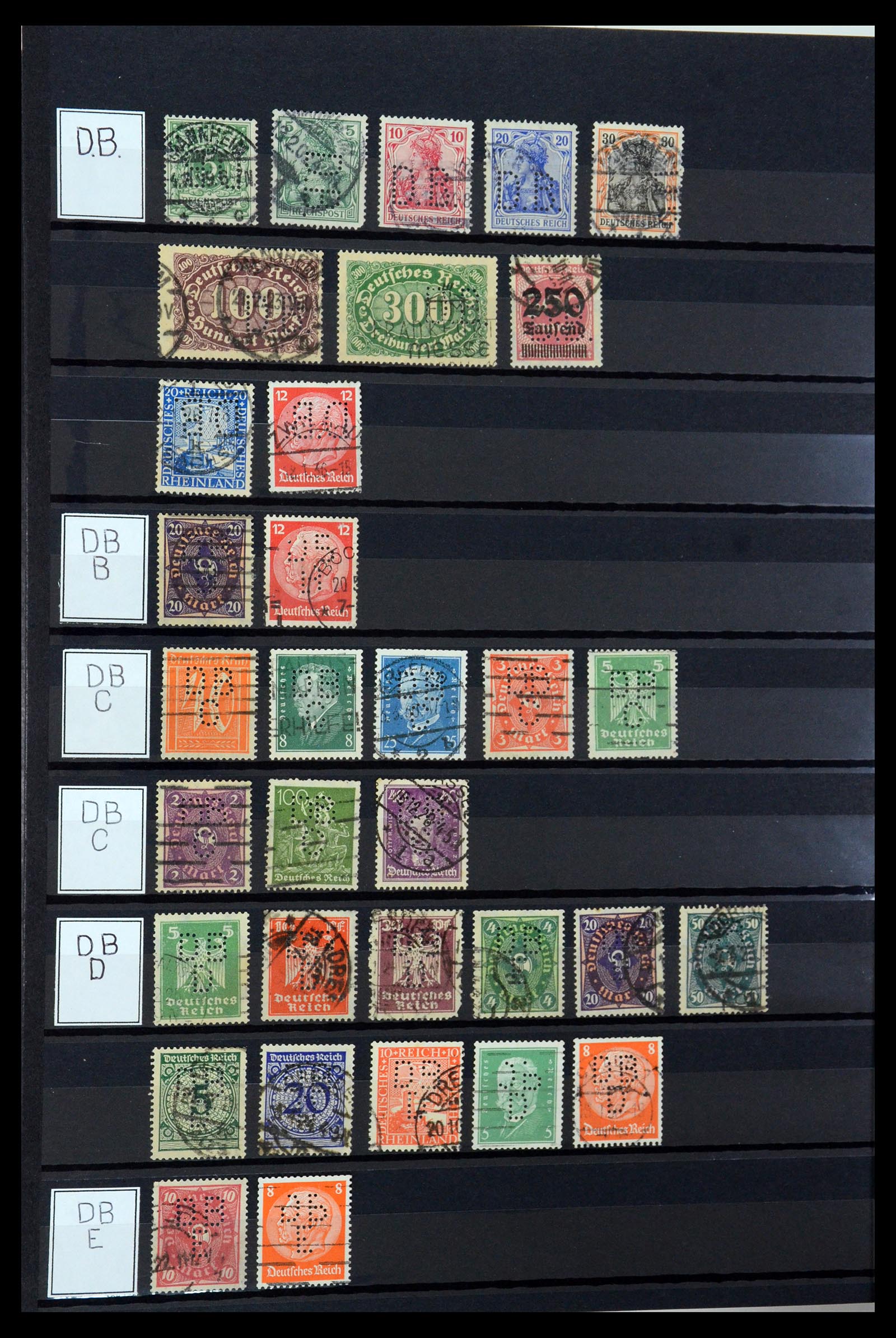 36405 092 - Stamp collection 36405 German Reich perfins 1880-1945.