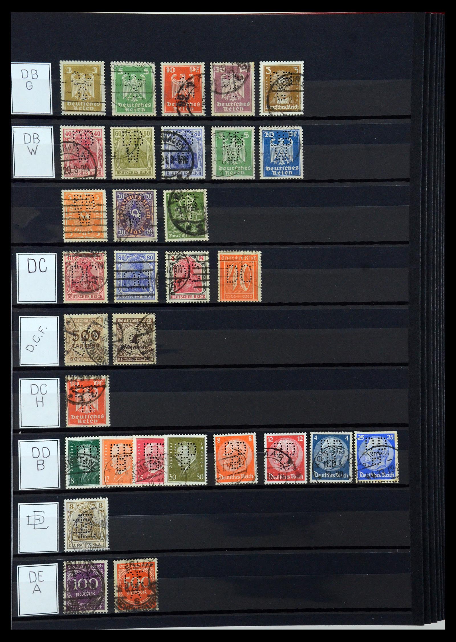 36405 093 - Stamp collection 36405 German Reich perfins 1880-1945.