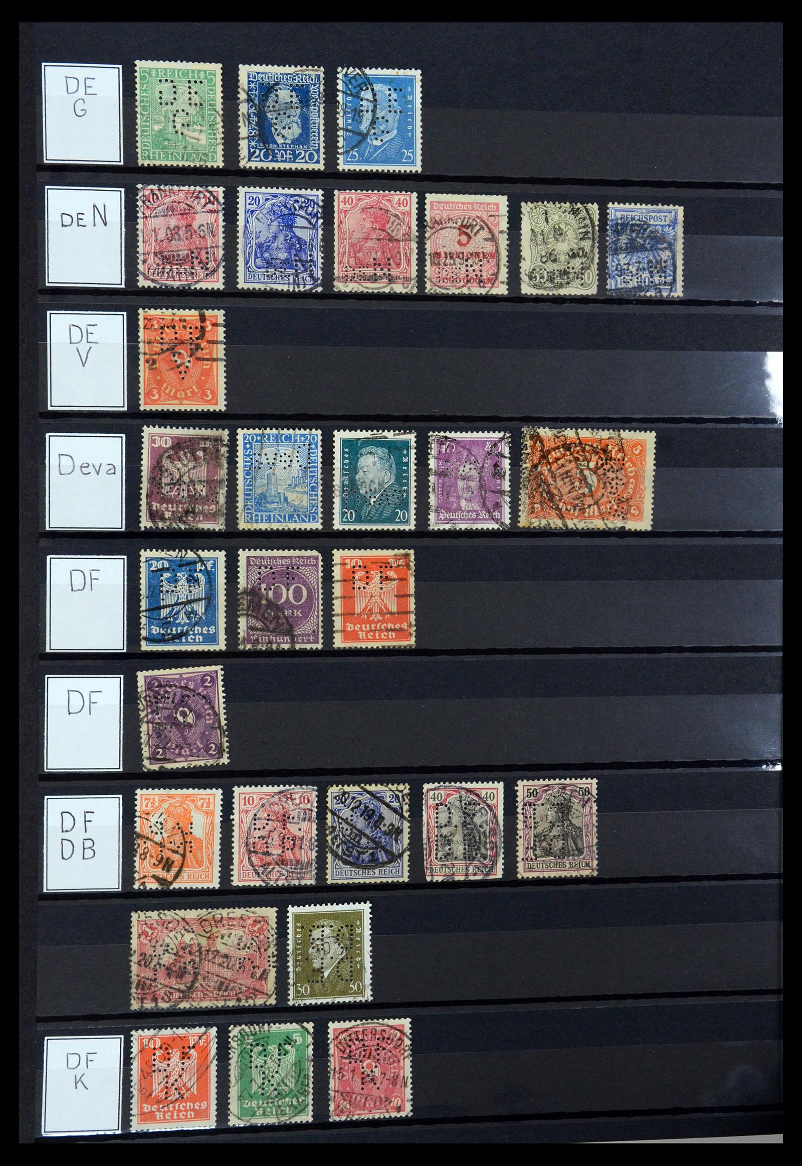 36405 094 - Stamp collection 36405 German Reich perfins 1880-1945.