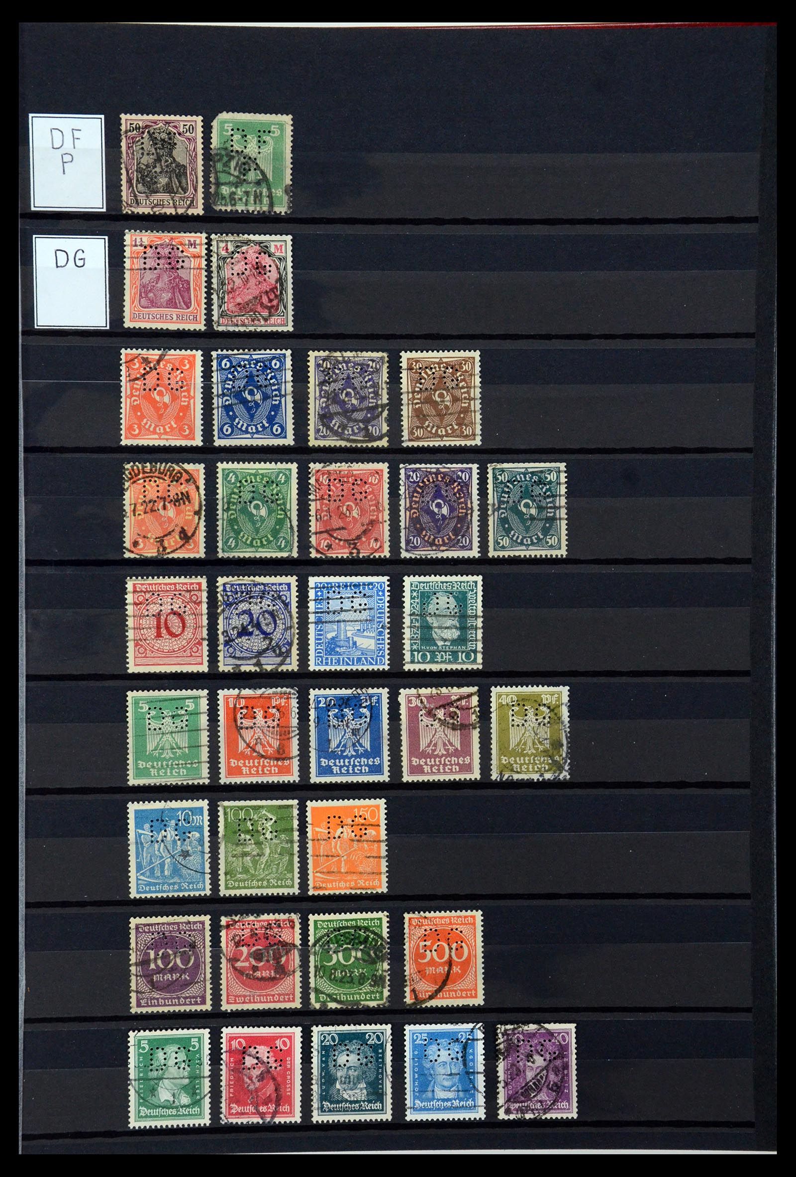 36405 095 - Stamp collection 36405 German Reich perfins 1880-1945.