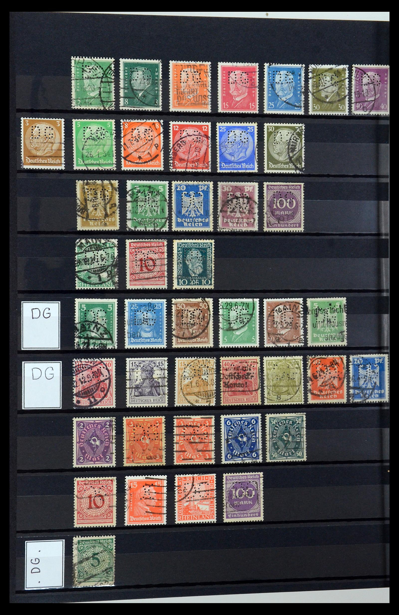 36405 096 - Stamp collection 36405 German Reich perfins 1880-1945.