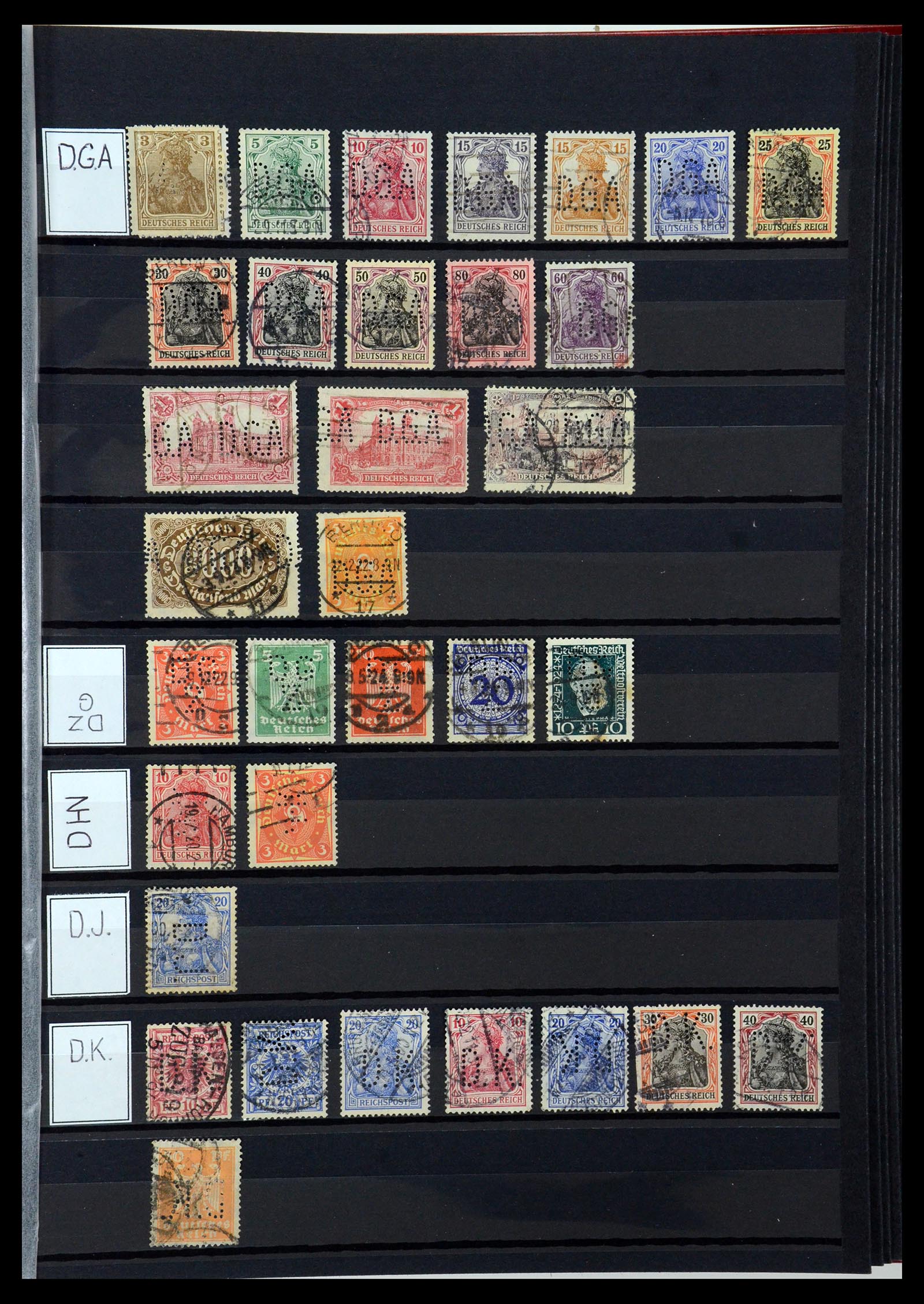 36405 097 - Stamp collection 36405 German Reich perfins 1880-1945.