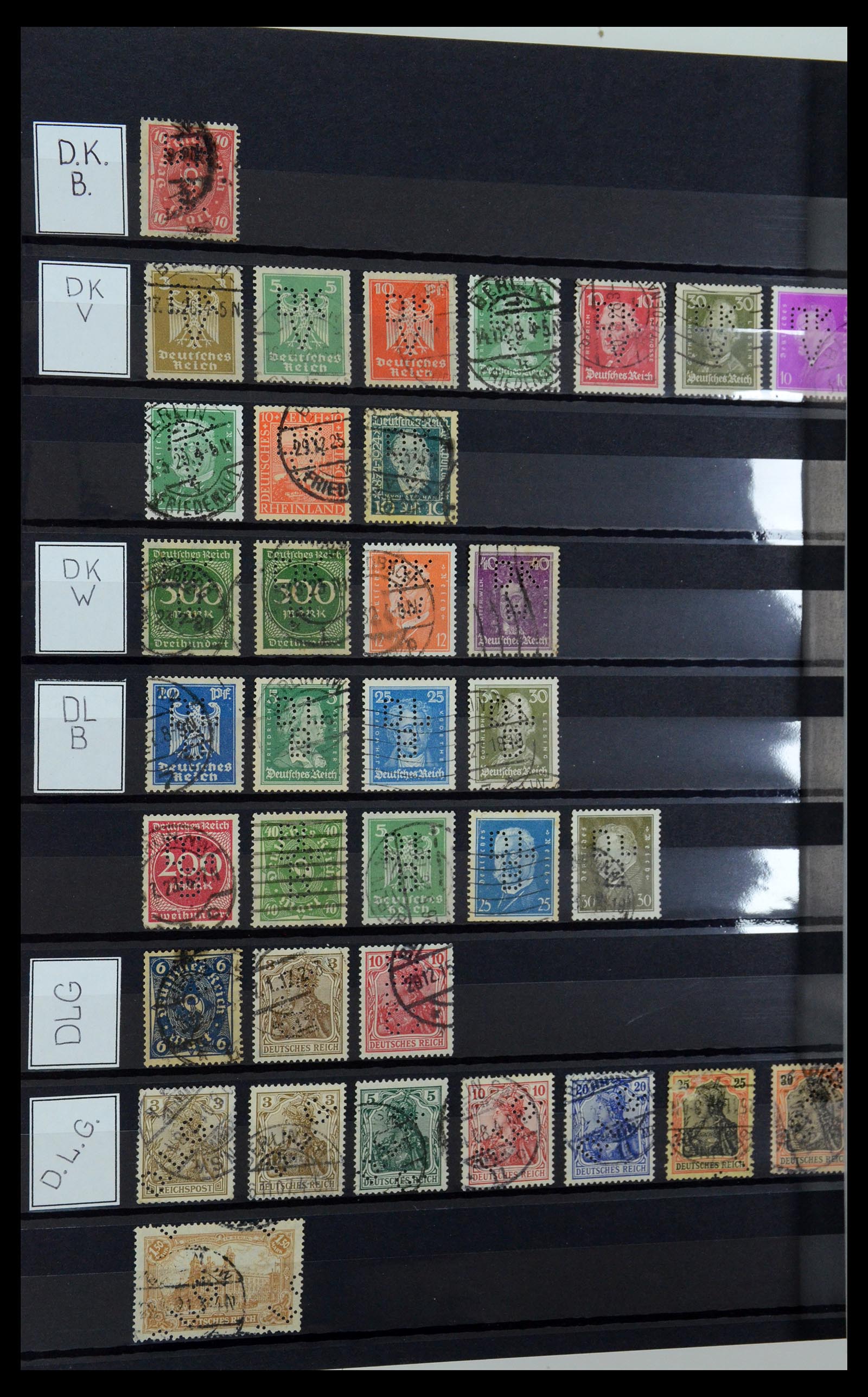 36405 098 - Stamp collection 36405 German Reich perfins 1880-1945.