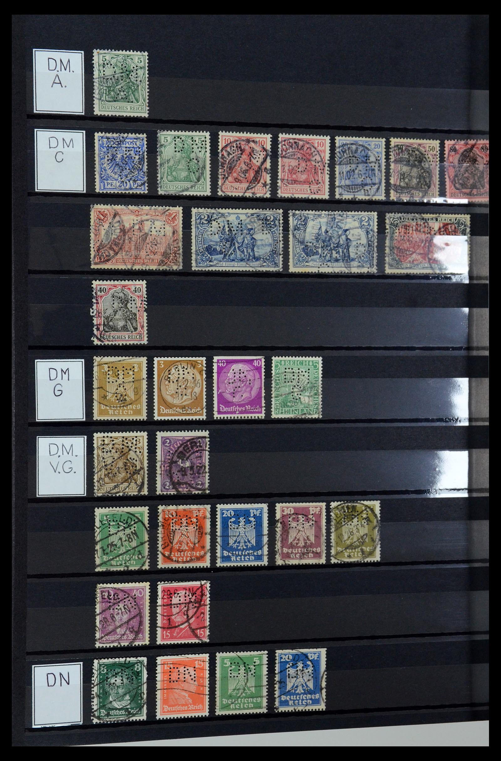 36405 100 - Stamp collection 36405 German Reich perfins 1880-1945.