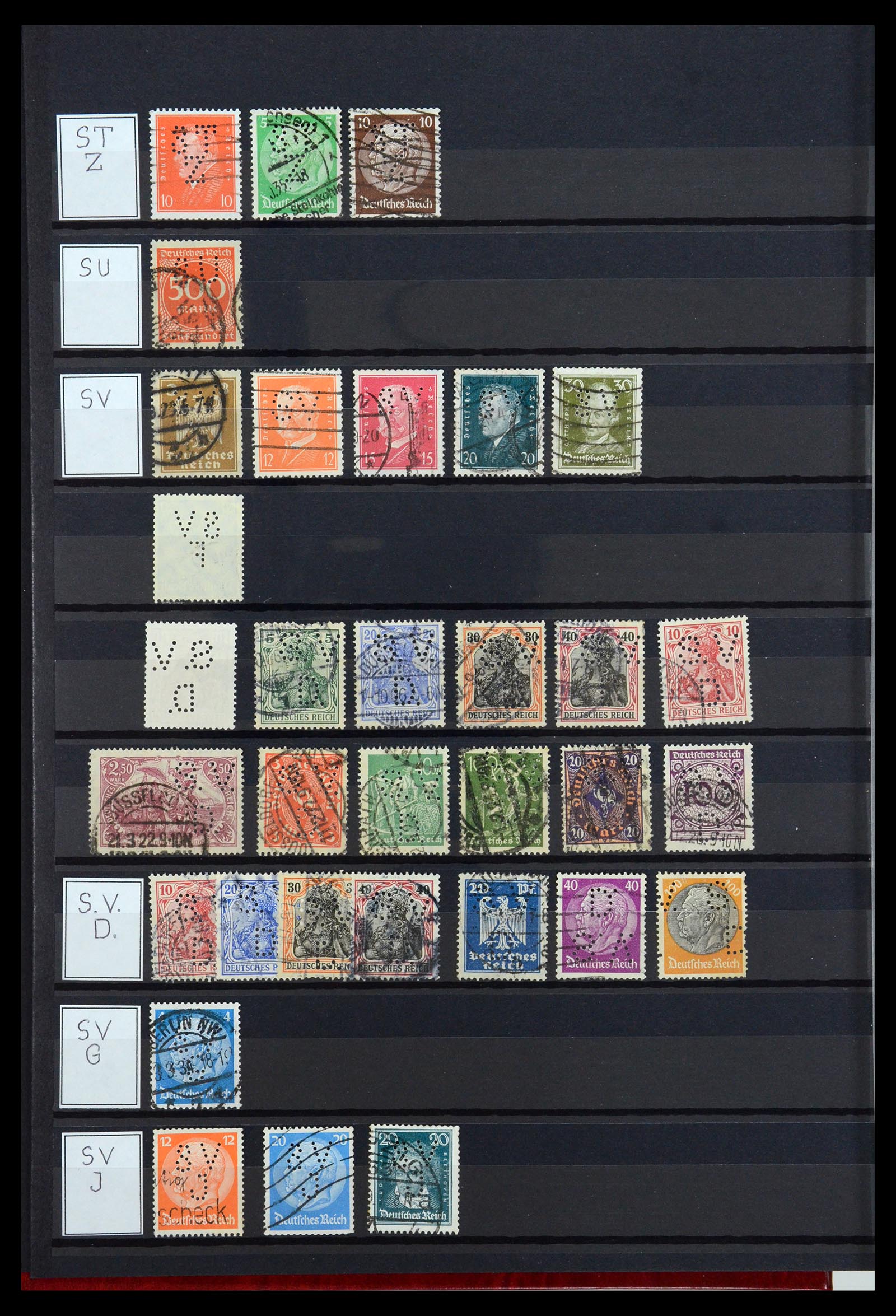 36405 301 - Postzegelverzameling 36405 Duitse Rijk perfins 1880-1945.