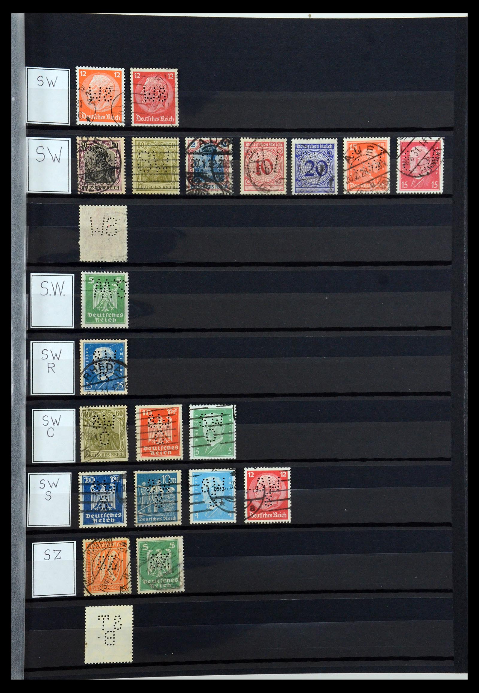 36405 302 - Postzegelverzameling 36405 Duitse Rijk perfins 1880-1945.