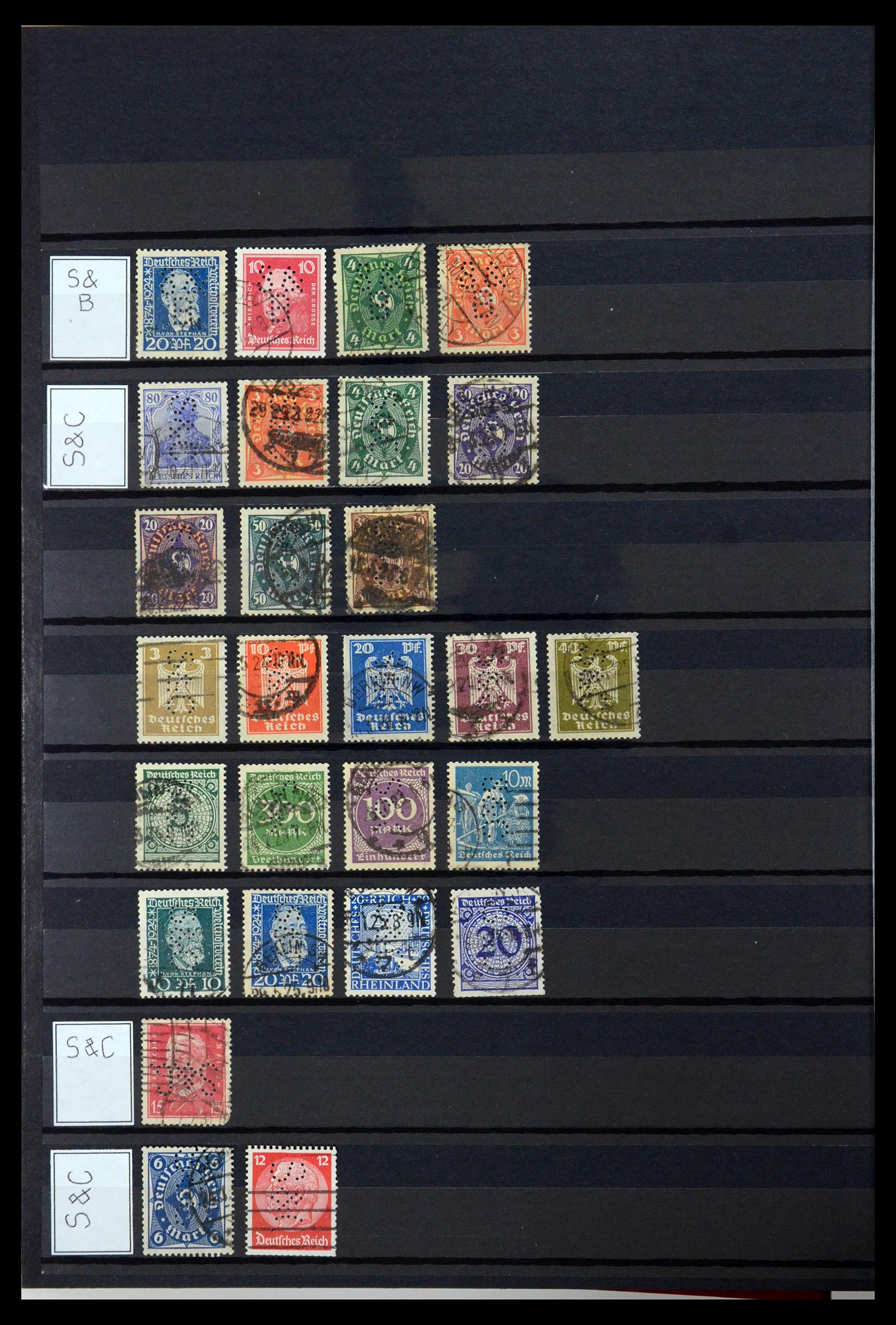 36405 303 - Postzegelverzameling 36405 Duitse Rijk perfins 1880-1945.