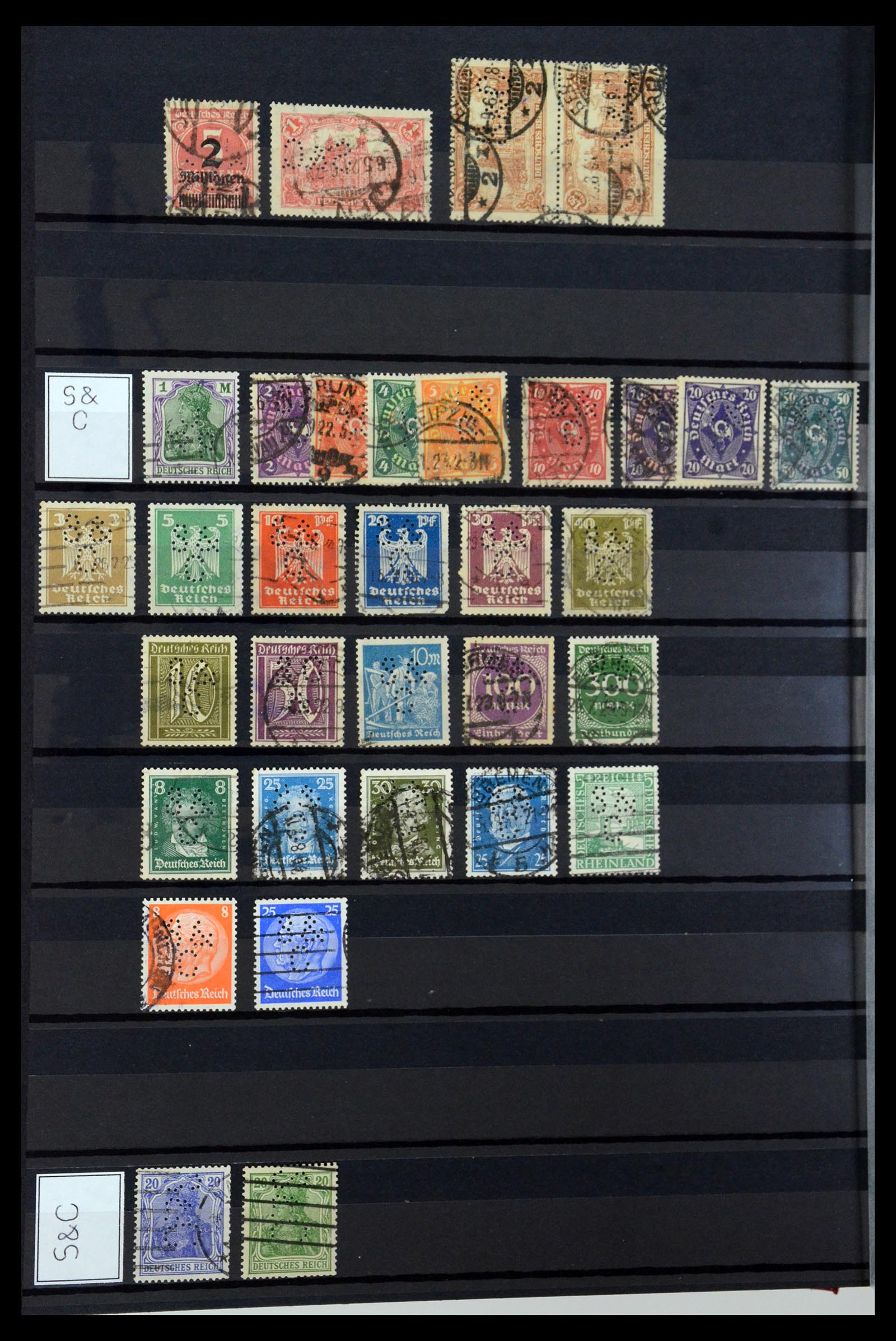 36405 305 - Postzegelverzameling 36405 Duitse Rijk perfins 1880-1945.