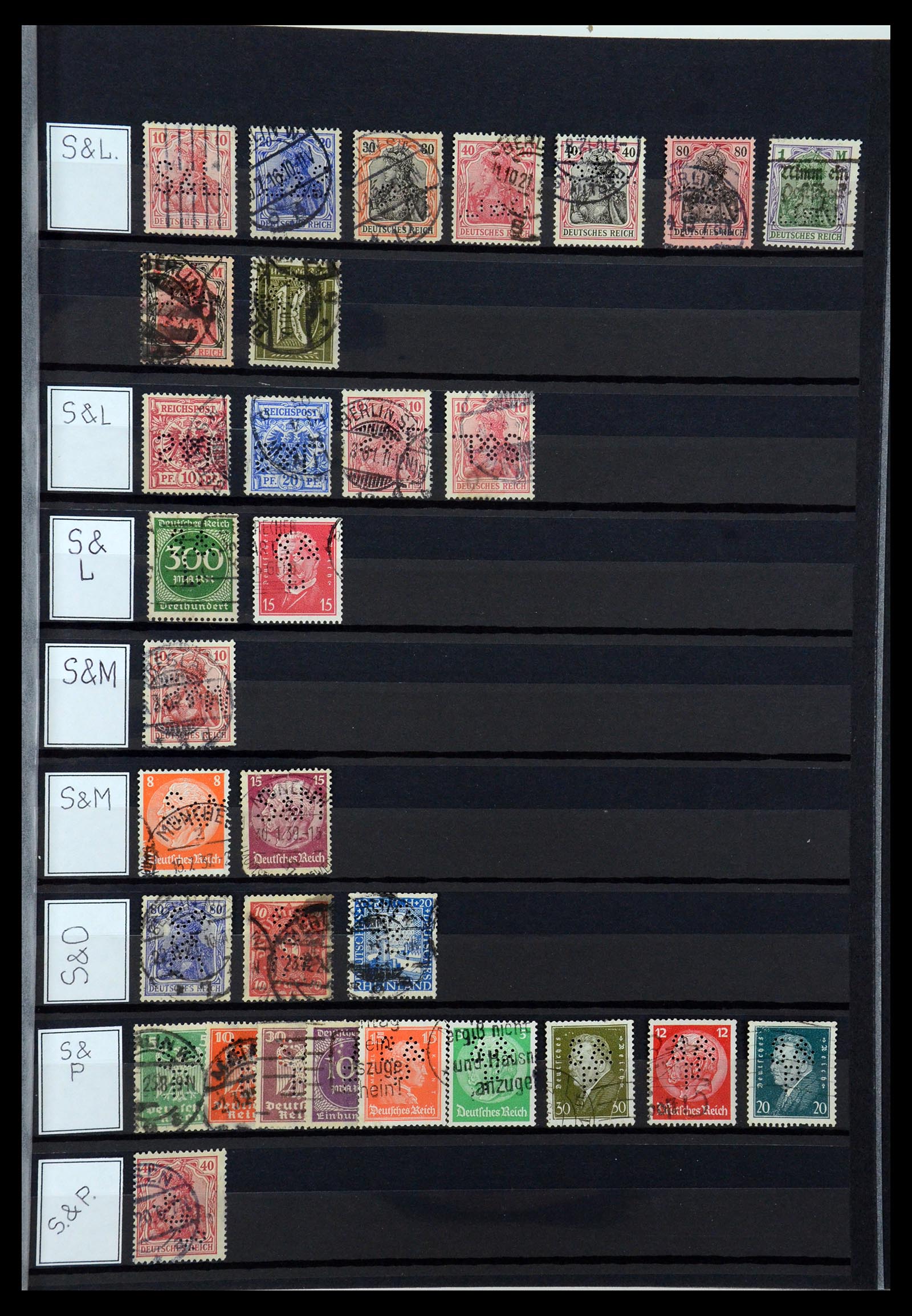 36405 308 - Postzegelverzameling 36405 Duitse Rijk perfins 1880-1945.
