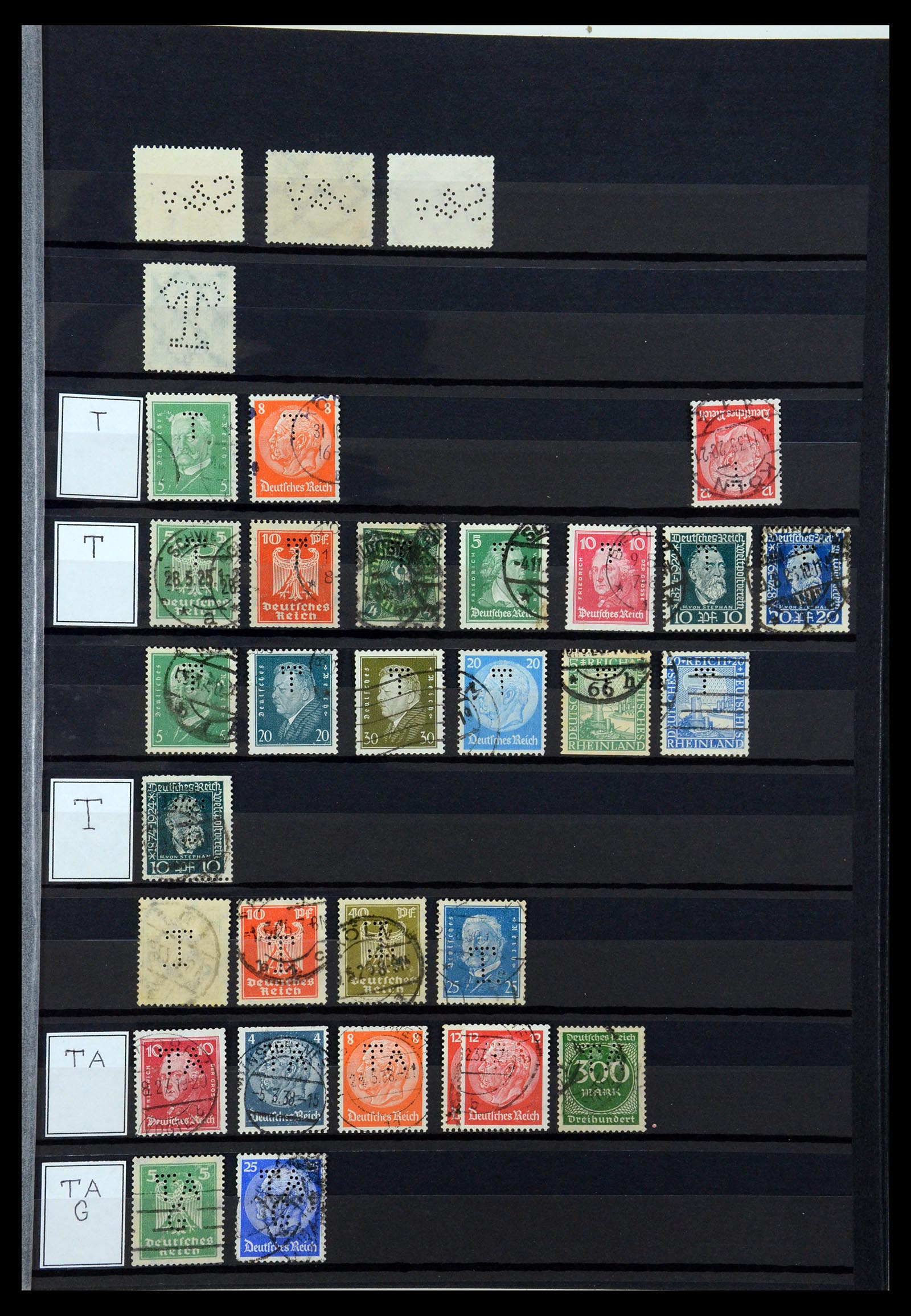 36405 309 - Postzegelverzameling 36405 Duitse Rijk perfins 1880-1945.